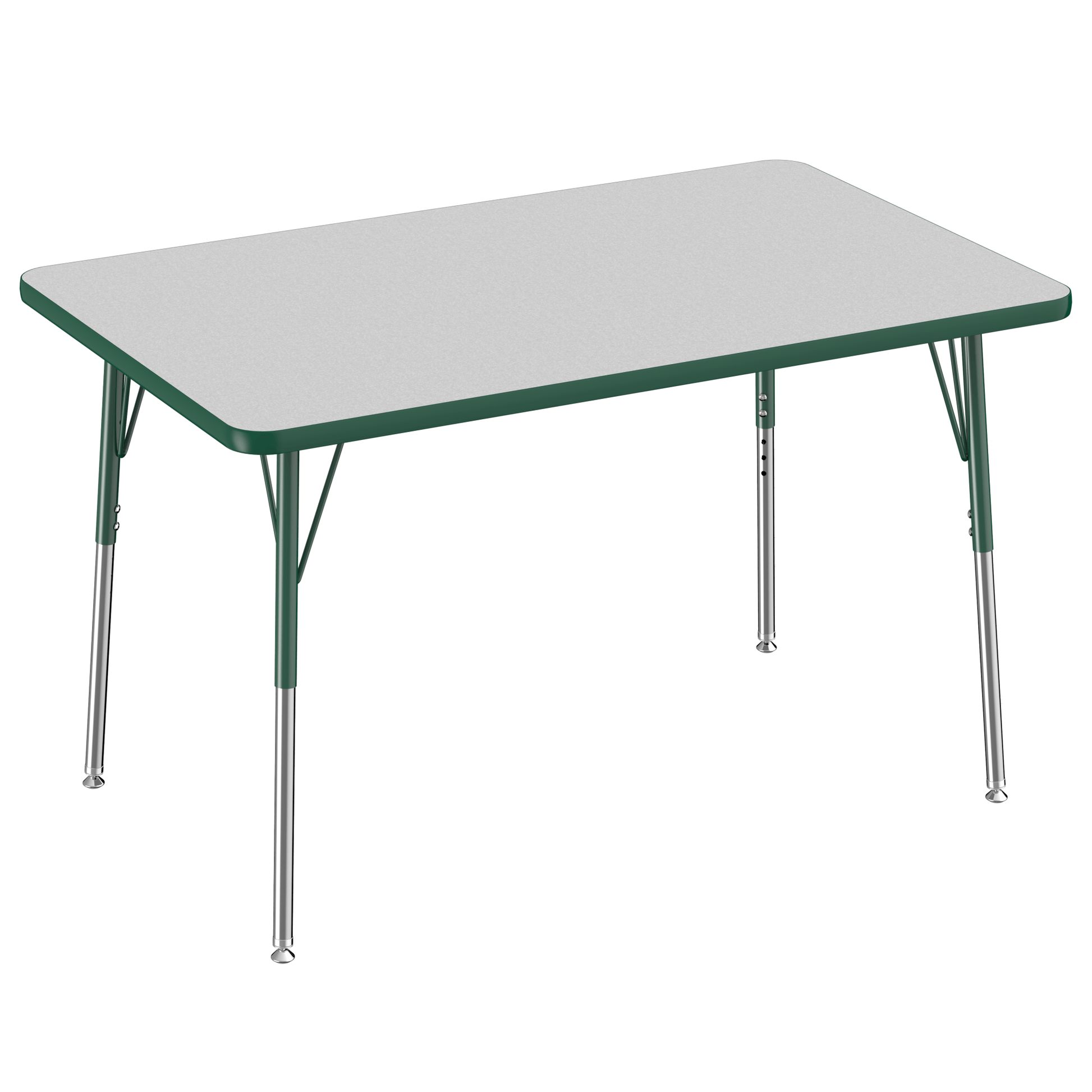 FDP 30" x 48" Rectangle T - Molding Activity Table with Adjustable Standard Swivel Glide Legs (FDP - 10019 - XX) - SchoolOutlet