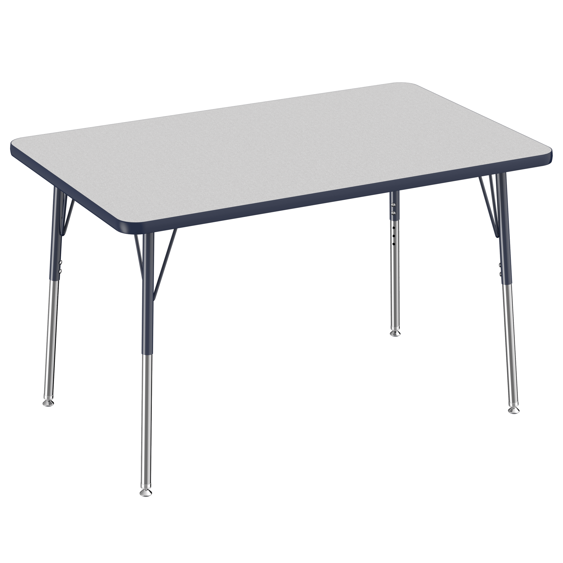 FDP 30" x 48" Rectangle T - Molding Activity Table with Adjustable Standard Swivel Glide Legs (FDP - 10019 - XX) - SchoolOutlet