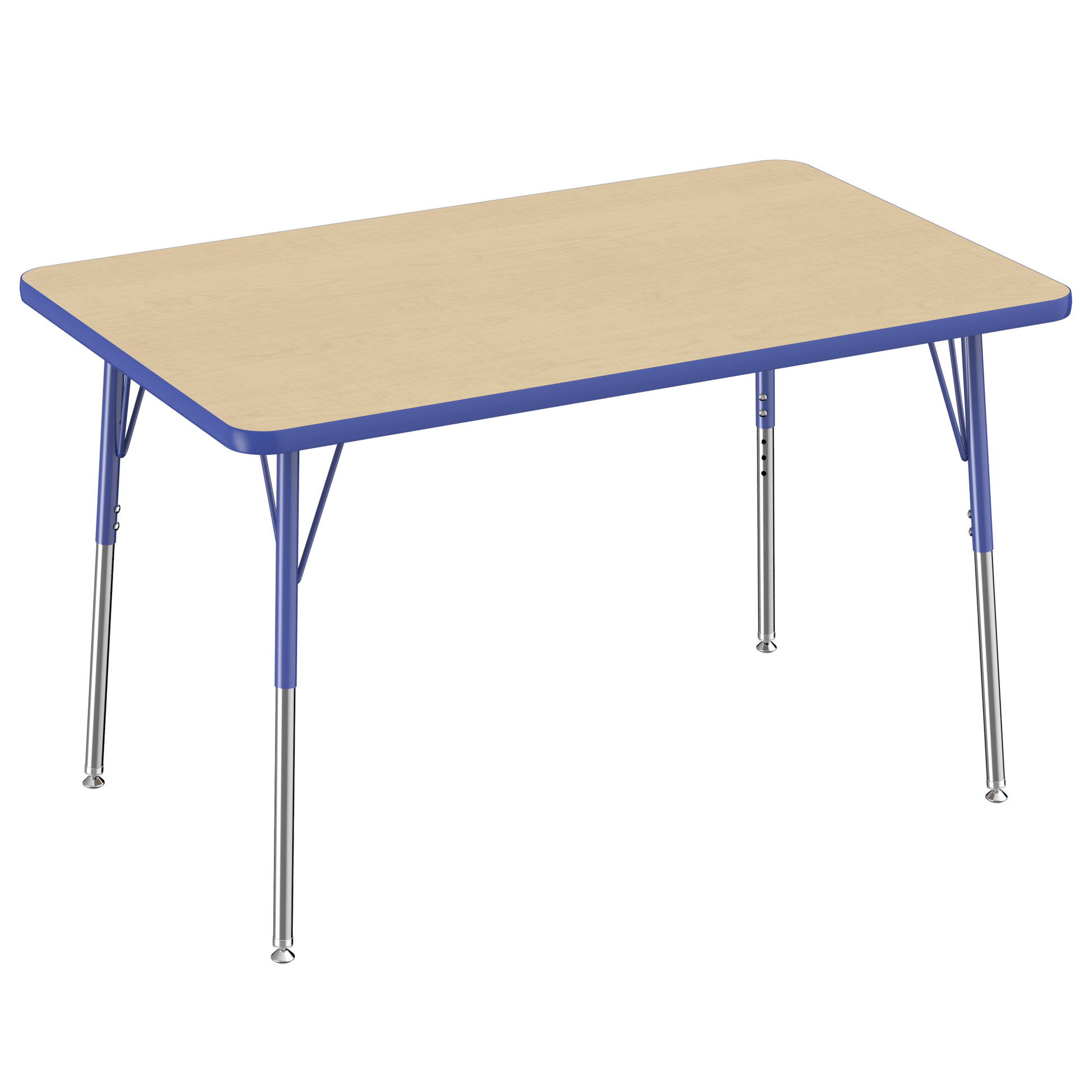FDP 30" x 48" Rectangle T - Molding Activity Table with Adjustable Standard Swivel Glide Legs (FDP - 10019 - XX) - SchoolOutlet