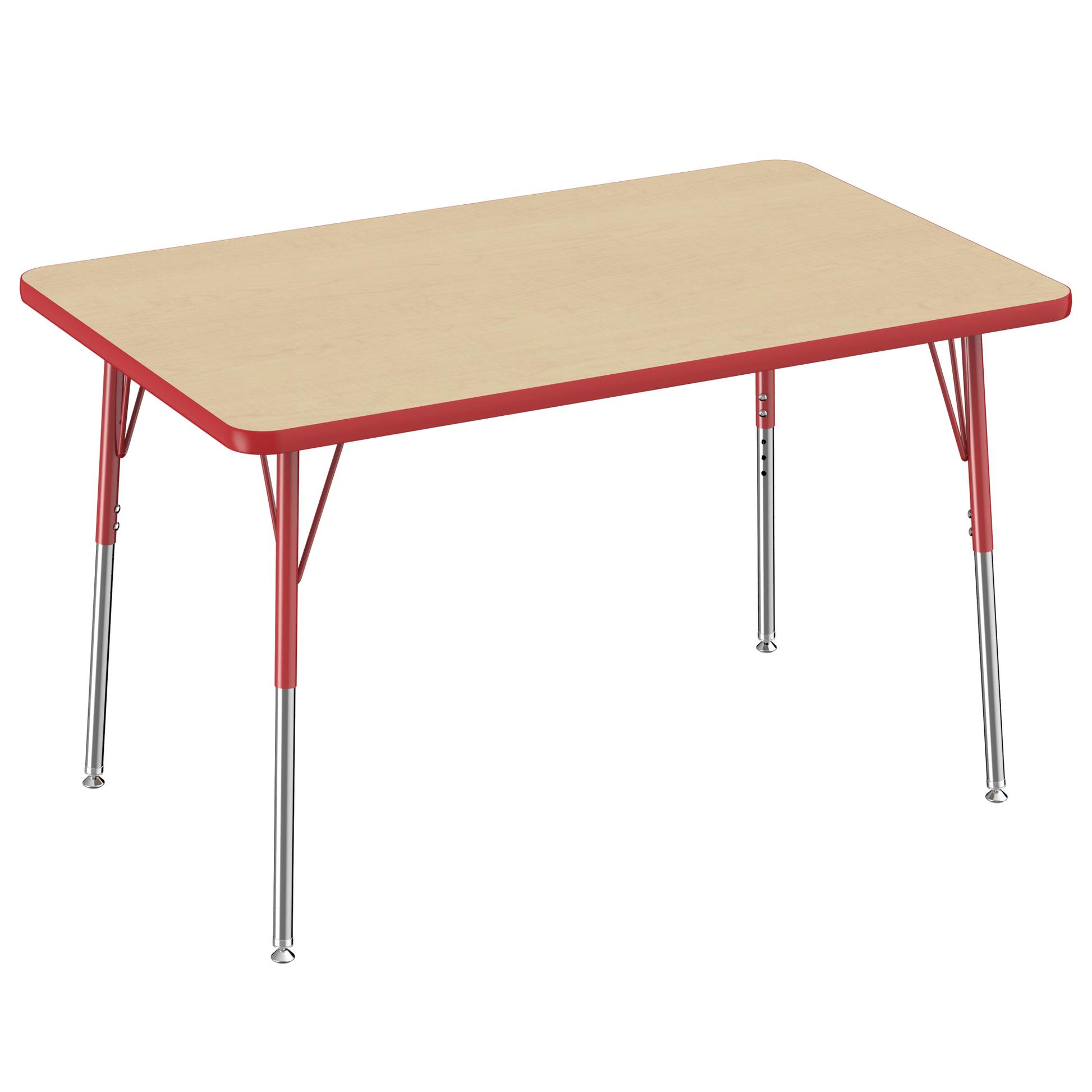 FDP 30" x 48" Rectangle T - Molding Activity Table with Adjustable Standard Swivel Glide Legs (FDP - 10019 - XX) - SchoolOutlet