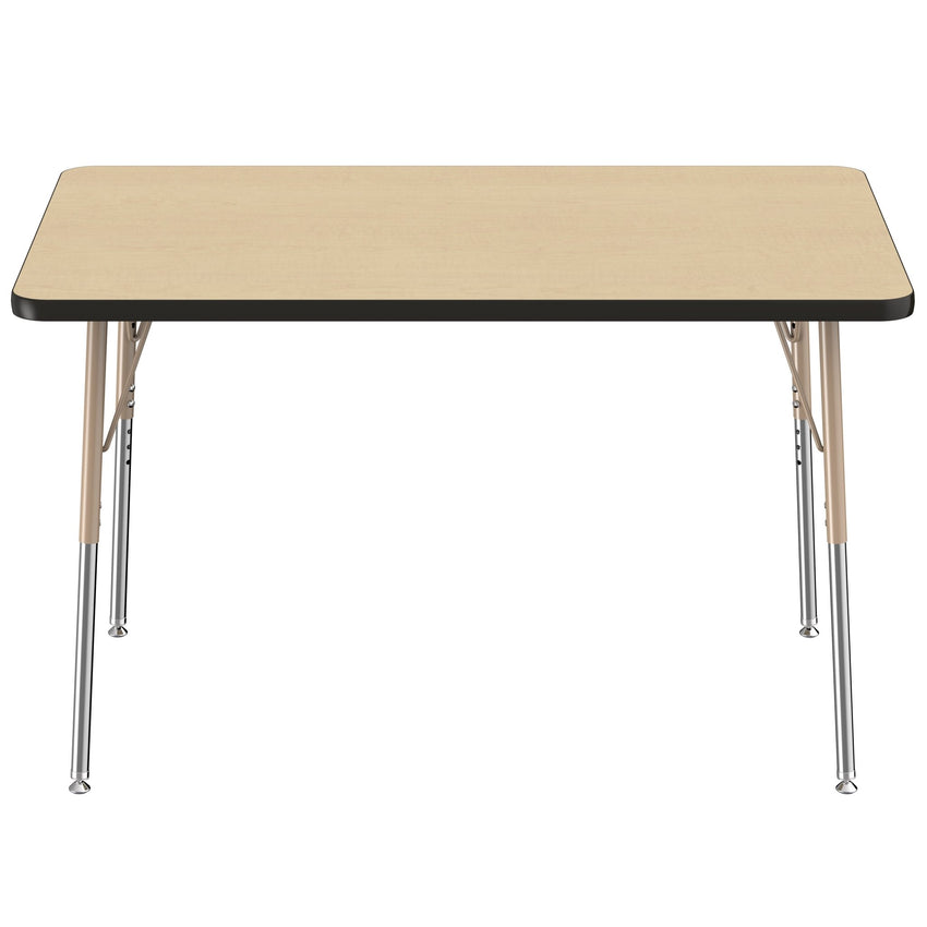 FDP 30" x 48" Rectangle T - Molding Activity Table with Adjustable Standard Swivel Glide Legs (FDP - 10019 - XX) - SchoolOutlet