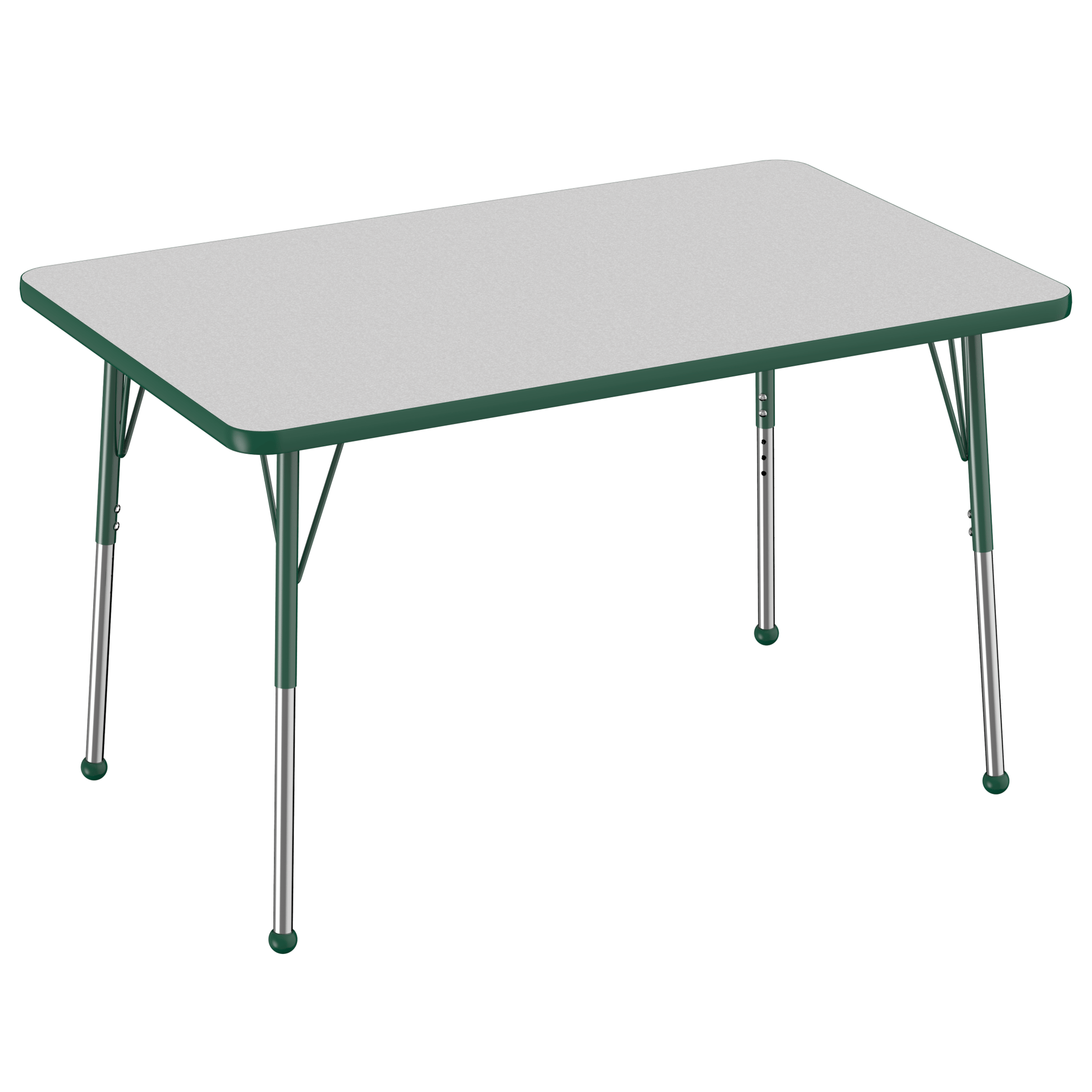 FDP 30" x 48" Rectangle T - Molding Activity Table with Adjustable Standard Ball Glide Legs (FDP - 10020 - XX) - SchoolOutlet