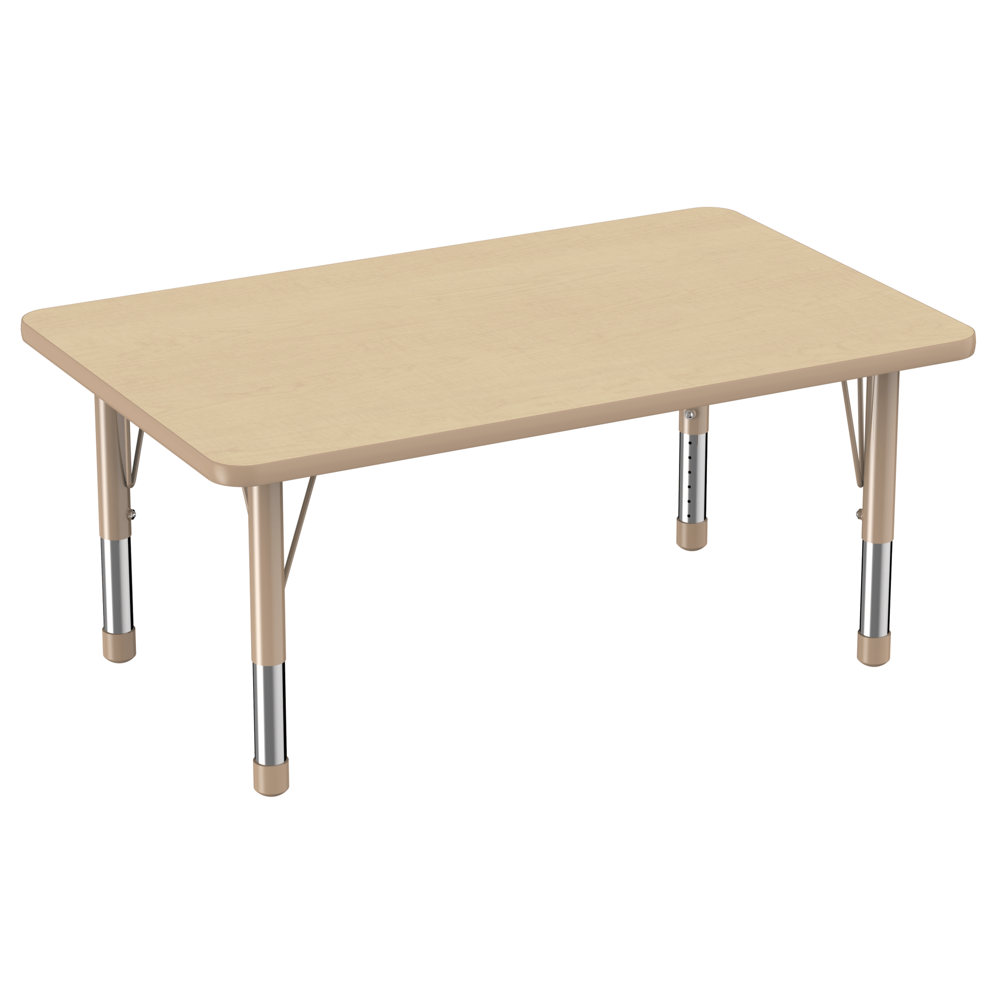 FDP 30" x 48" Rectangle T - Molding Activity Table with Adjustable Chunky Legs (FDP - 10021 - XX) - SchoolOutlet
