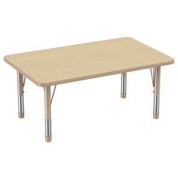 FDP 30" x 48" Rectangle T-Molding Activity Table with Adjustable Chunky Legs (FDP-10021-XX)