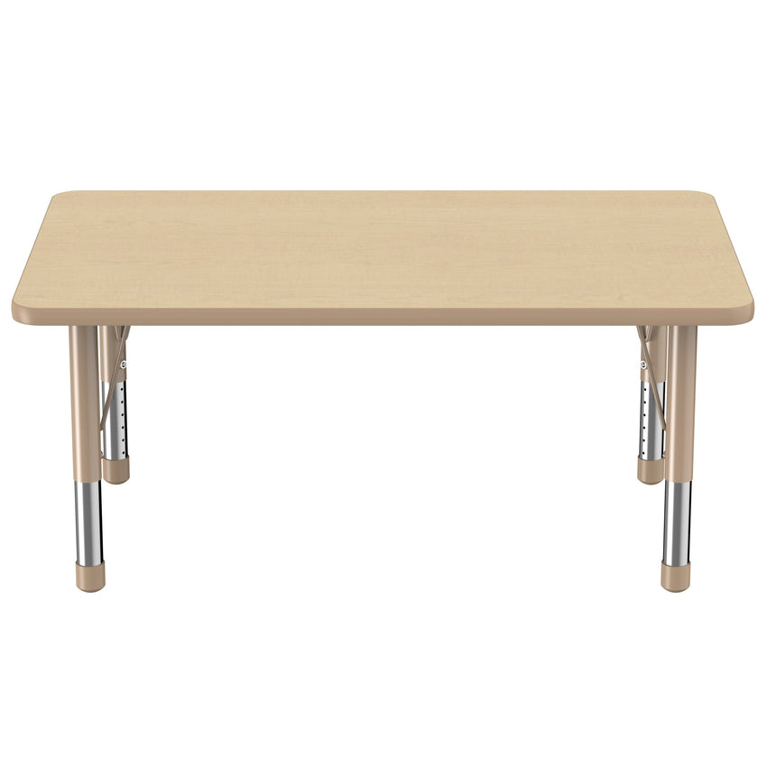 FDP 30" x 48" Rectangle T - Molding Activity Table with Adjustable Chunky Legs (FDP - 10021 - XX) - SchoolOutlet