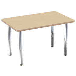 FDP 30" x 48" Rectangle T-Molding Activity Table with Adjustable Super Legs (FDP-10022-XX)