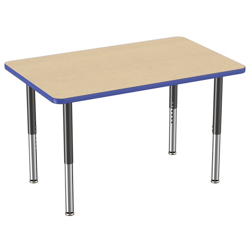FDP 30" x 48" Rectangle T - Molding Activity Table with Adjustable Super Legs (FDP - 10022 - XX) - SchoolOutlet