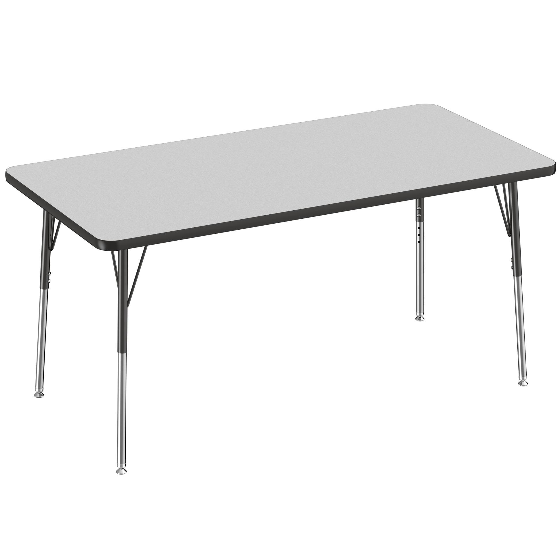 FDP 30" x 60" Rectangle T - Molding Activity Table with Adjustable Standard Swivel Glide Legs (FDP - 10023 - XX) - SchoolOutlet
