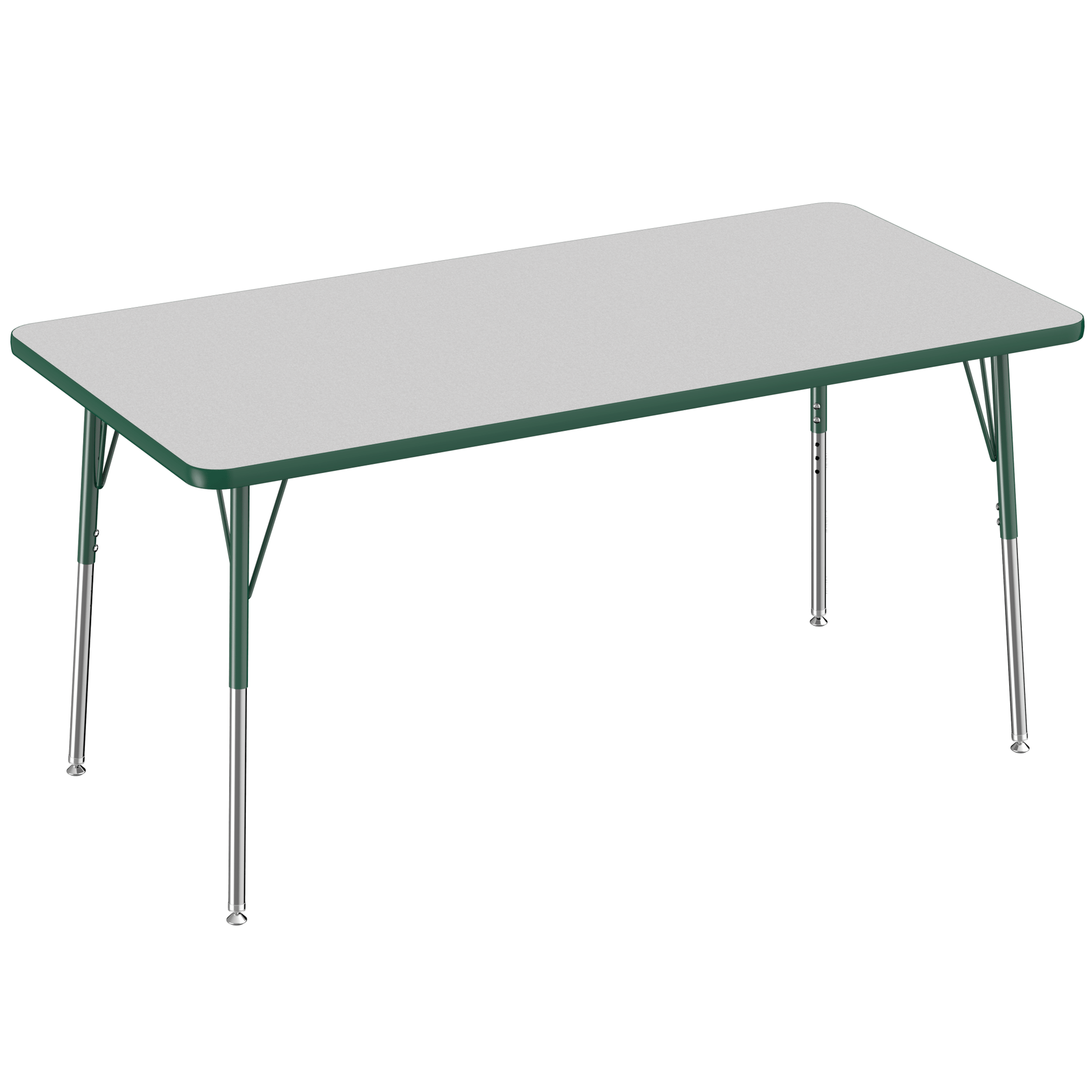FDP 30" x 60" Rectangle T - Molding Activity Table with Adjustable Standard Swivel Glide Legs (FDP - 10023 - XX) - SchoolOutlet