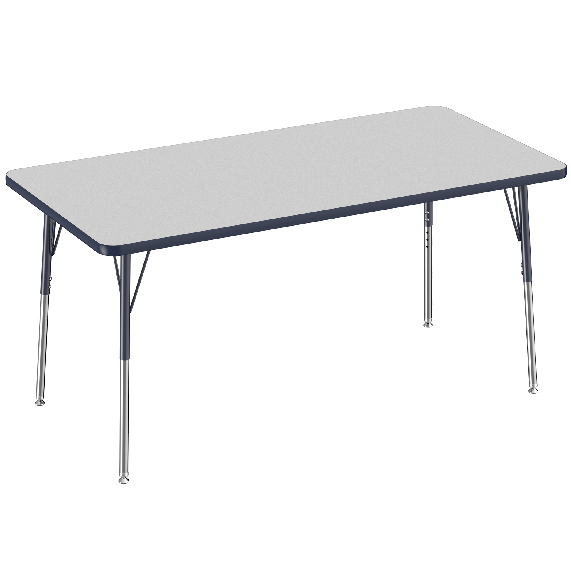 FDP 30" x 60" Rectangle T - Molding Activity Table with Adjustable Standard Swivel Glide Legs (FDP - 10023 - XX) - SchoolOutlet