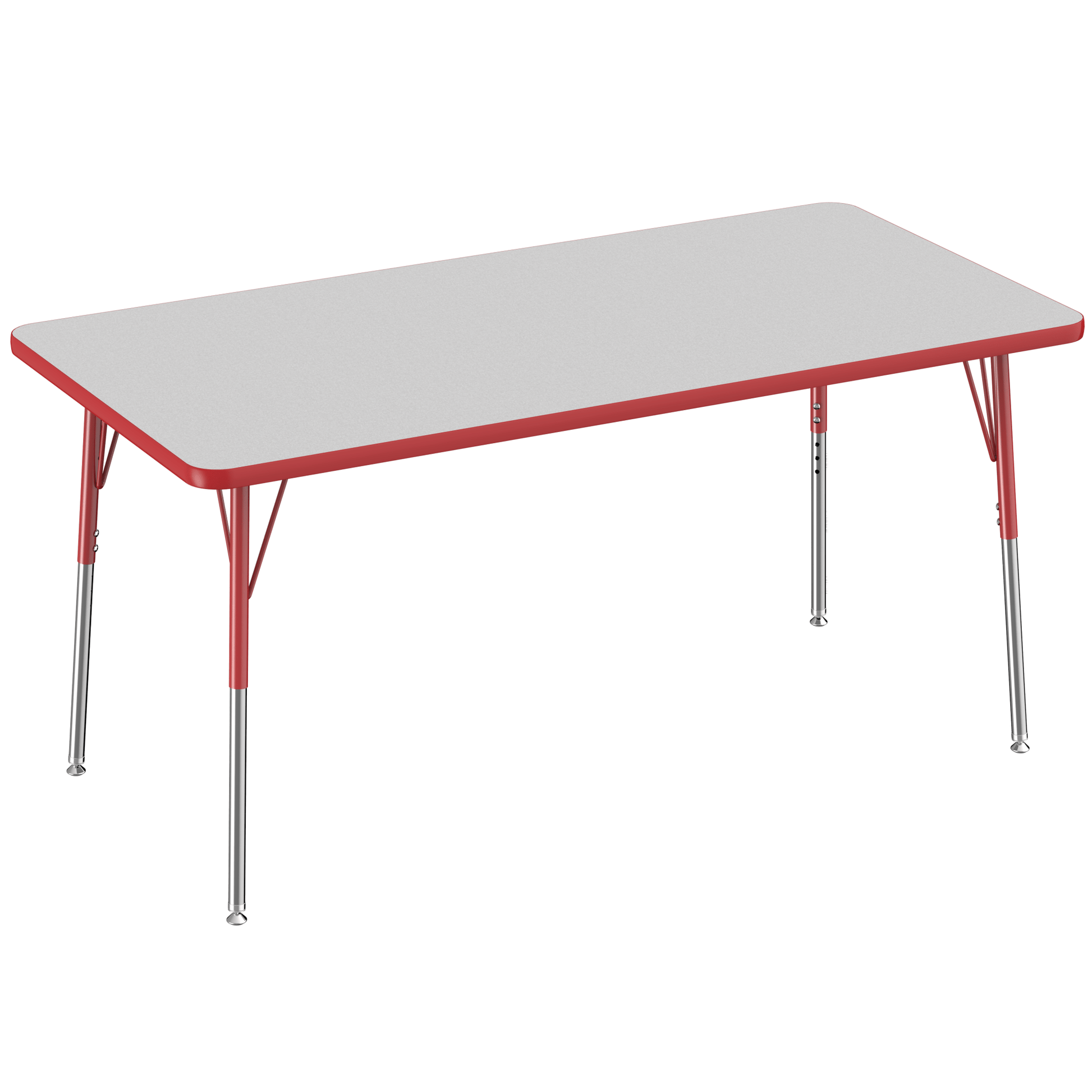 FDP 30" x 60" Rectangle T - Molding Activity Table with Adjustable Standard Swivel Glide Legs (FDP - 10023 - XX) - SchoolOutlet