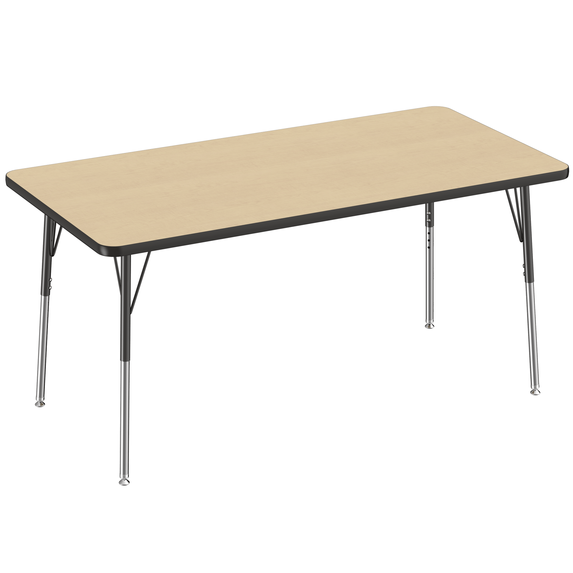 FDP 30" x 60" Rectangle T - Molding Activity Table with Adjustable Standard Swivel Glide Legs (FDP - 10023 - XX) - SchoolOutlet