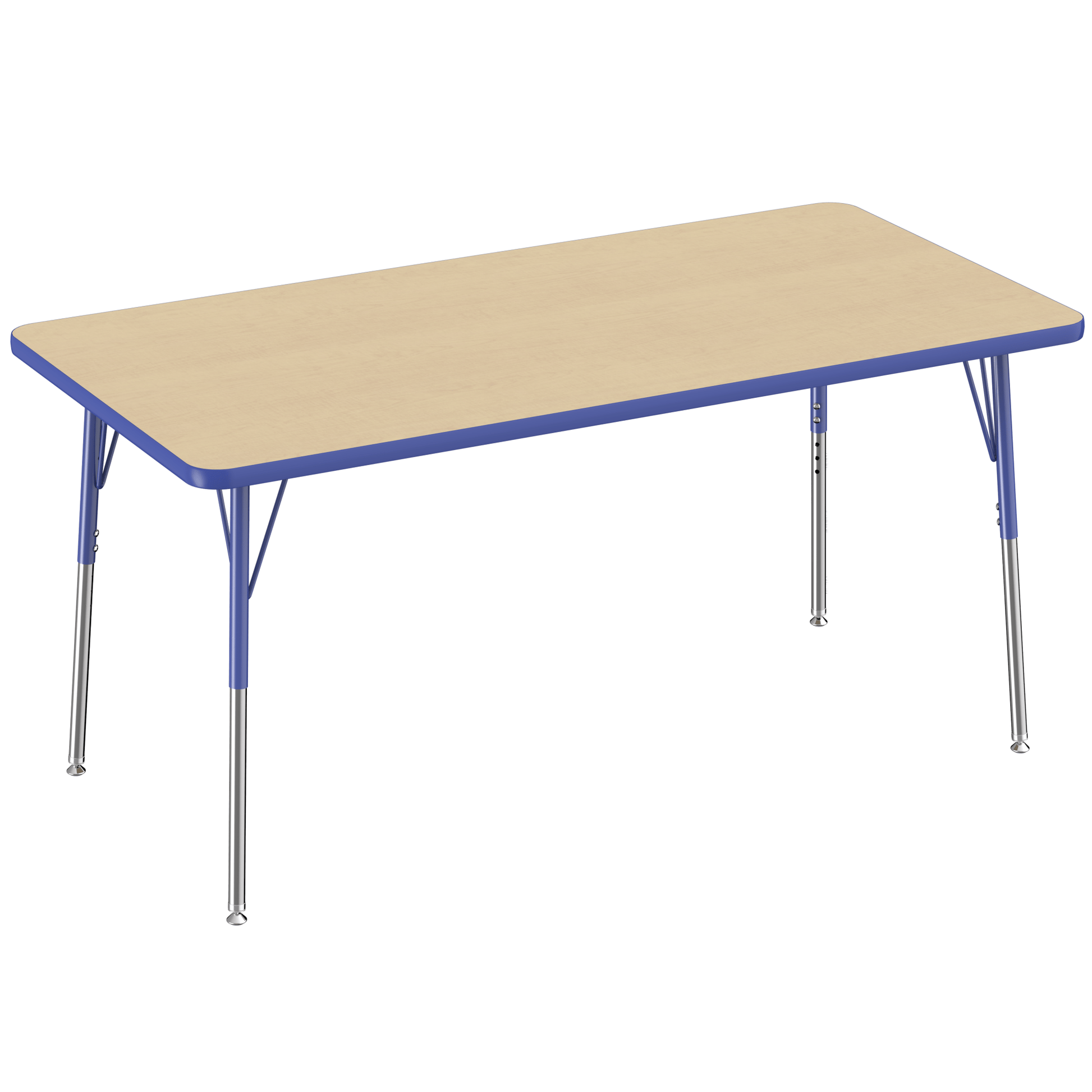 FDP 30" x 60" Rectangle T - Molding Activity Table with Adjustable Standard Swivel Glide Legs (FDP - 10023 - XX) - SchoolOutlet