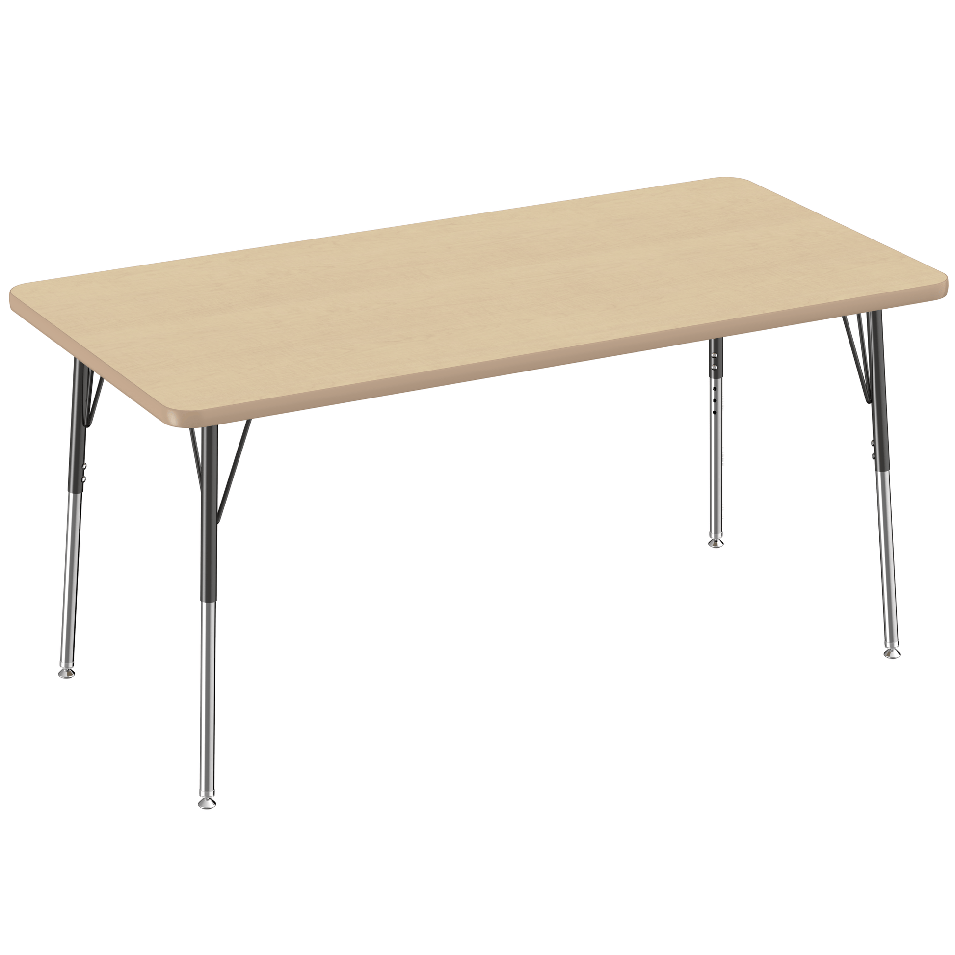 FDP 30" x 60" Rectangle T - Molding Activity Table with Adjustable Standard Swivel Glide Legs (FDP - 10023 - XX) - SchoolOutlet