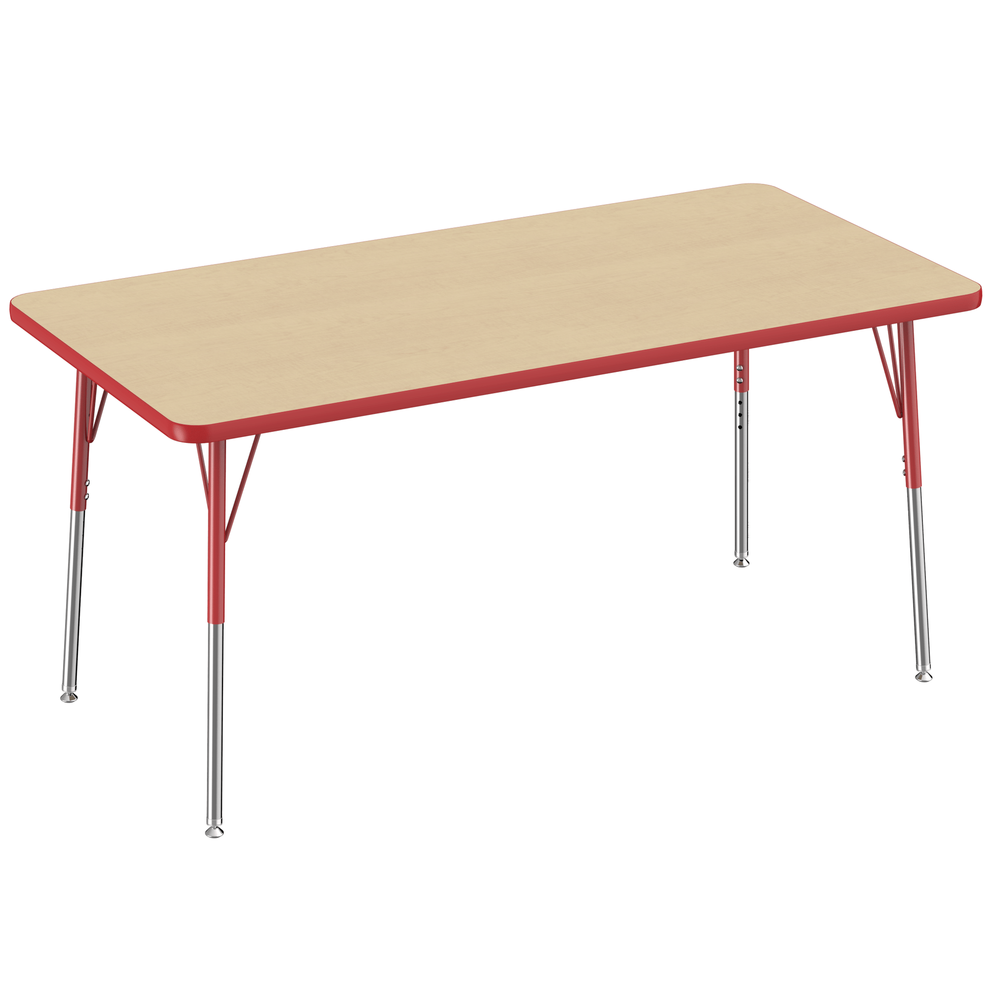 FDP 30" x 60" Rectangle T - Molding Activity Table with Adjustable Standard Swivel Glide Legs (FDP - 10023 - XX) - SchoolOutlet