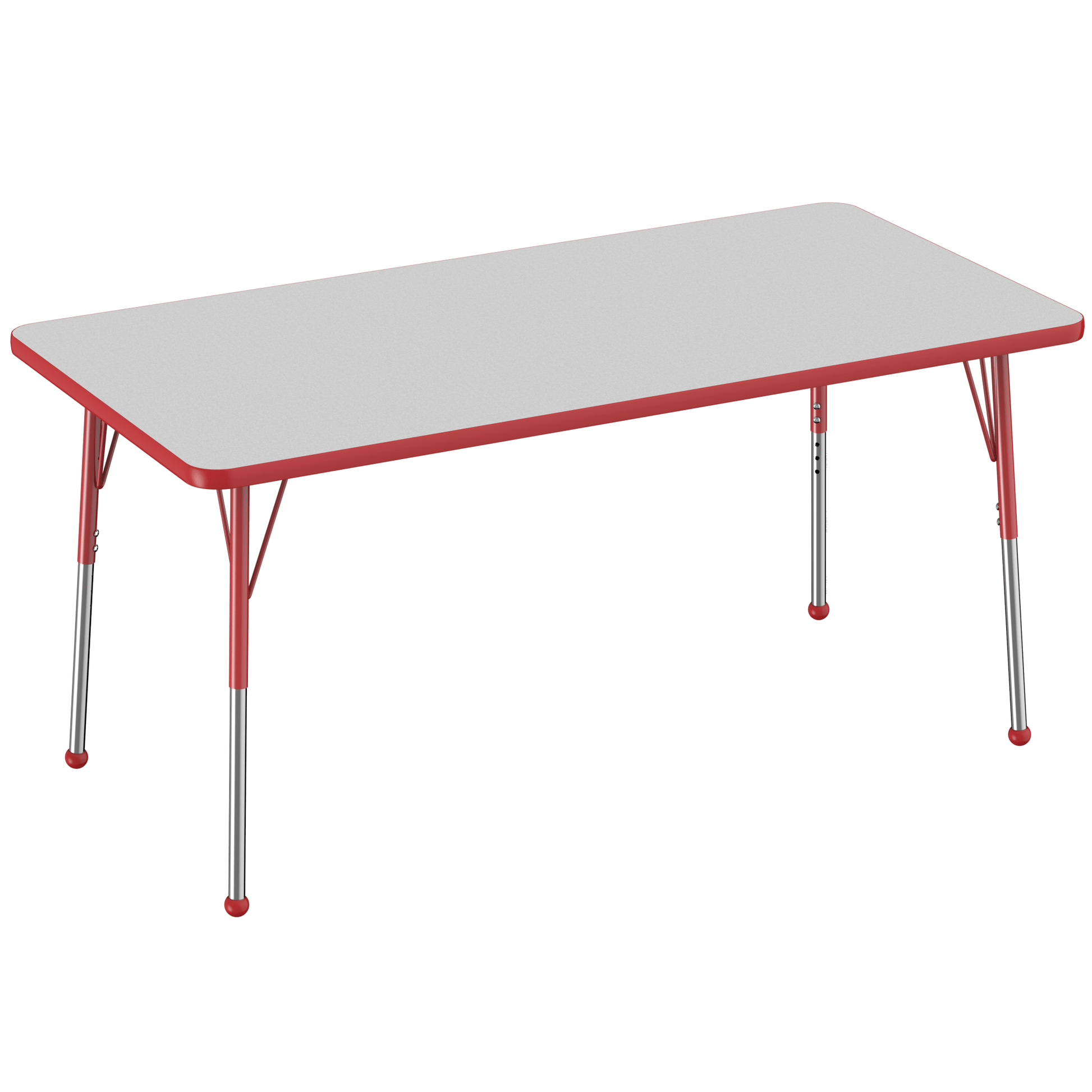 FDP 30" x 60" Rectangle T - Molding Activity Table with Adjustable Standard Ball Glide Legs (FDP - 10024 - XX) - SchoolOutlet