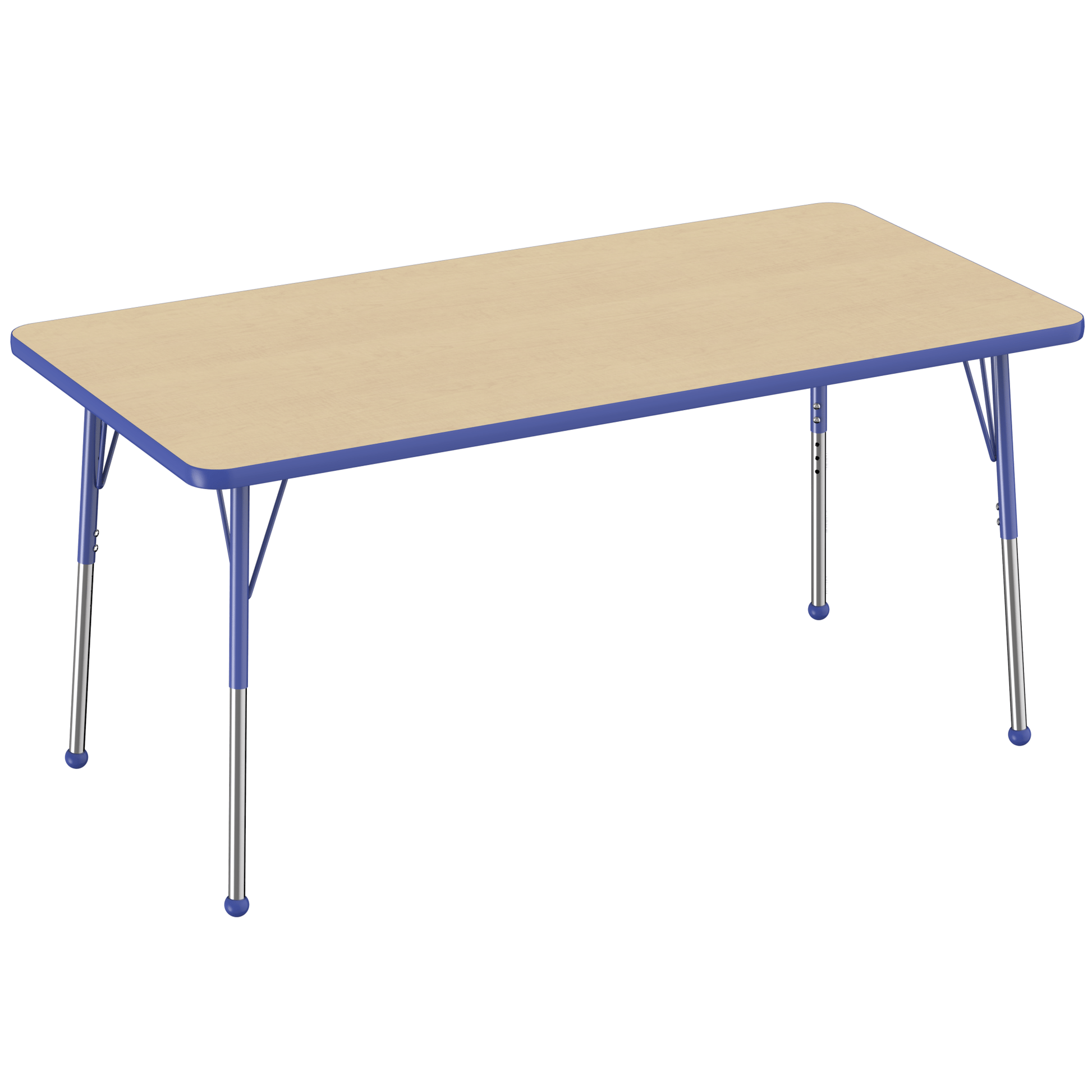 FDP 30" x 60" Rectangle T - Molding Activity Table with Adjustable Standard Ball Glide Legs (FDP - 10024 - XX) - SchoolOutlet