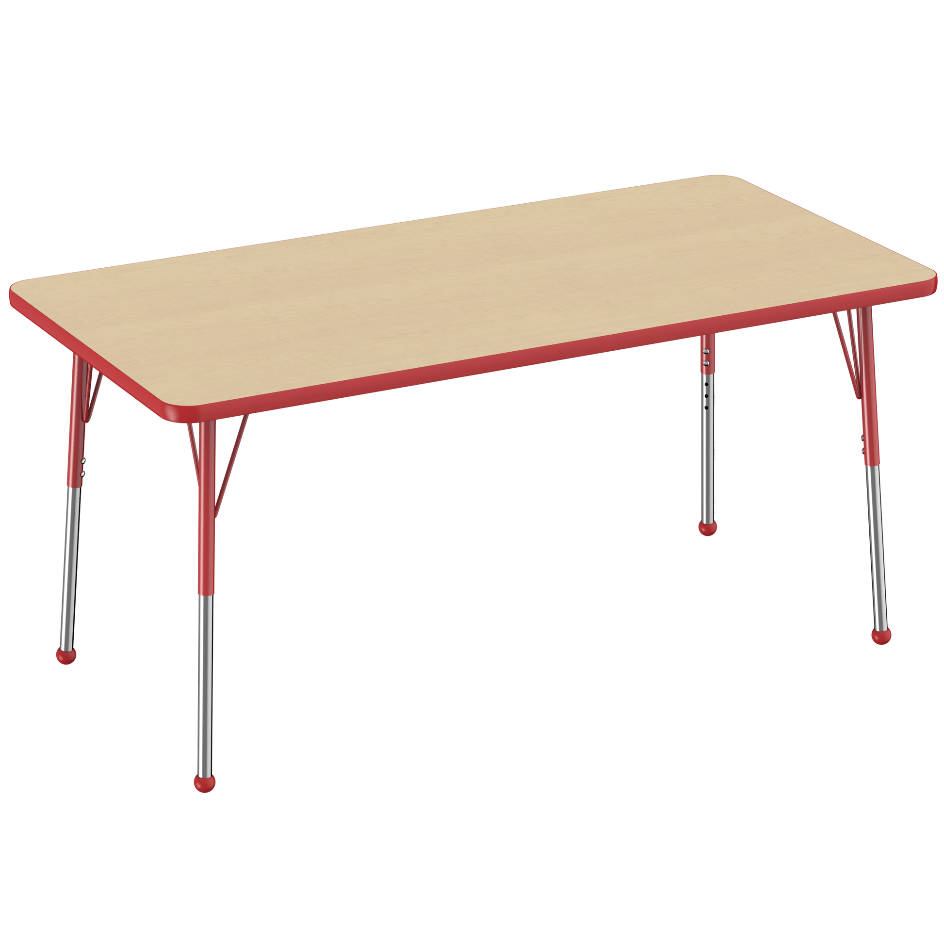 FDP 30" x 60" Rectangle T - Molding Activity Table with Adjustable Standard Ball Glide Legs (FDP - 10024 - XX) - SchoolOutlet