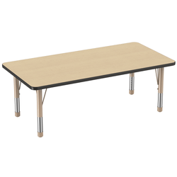 FDP 30" x 60" Rectangle T-Molding Activity Table with Adjustable Chunky Legs (FDP-10025-XX)