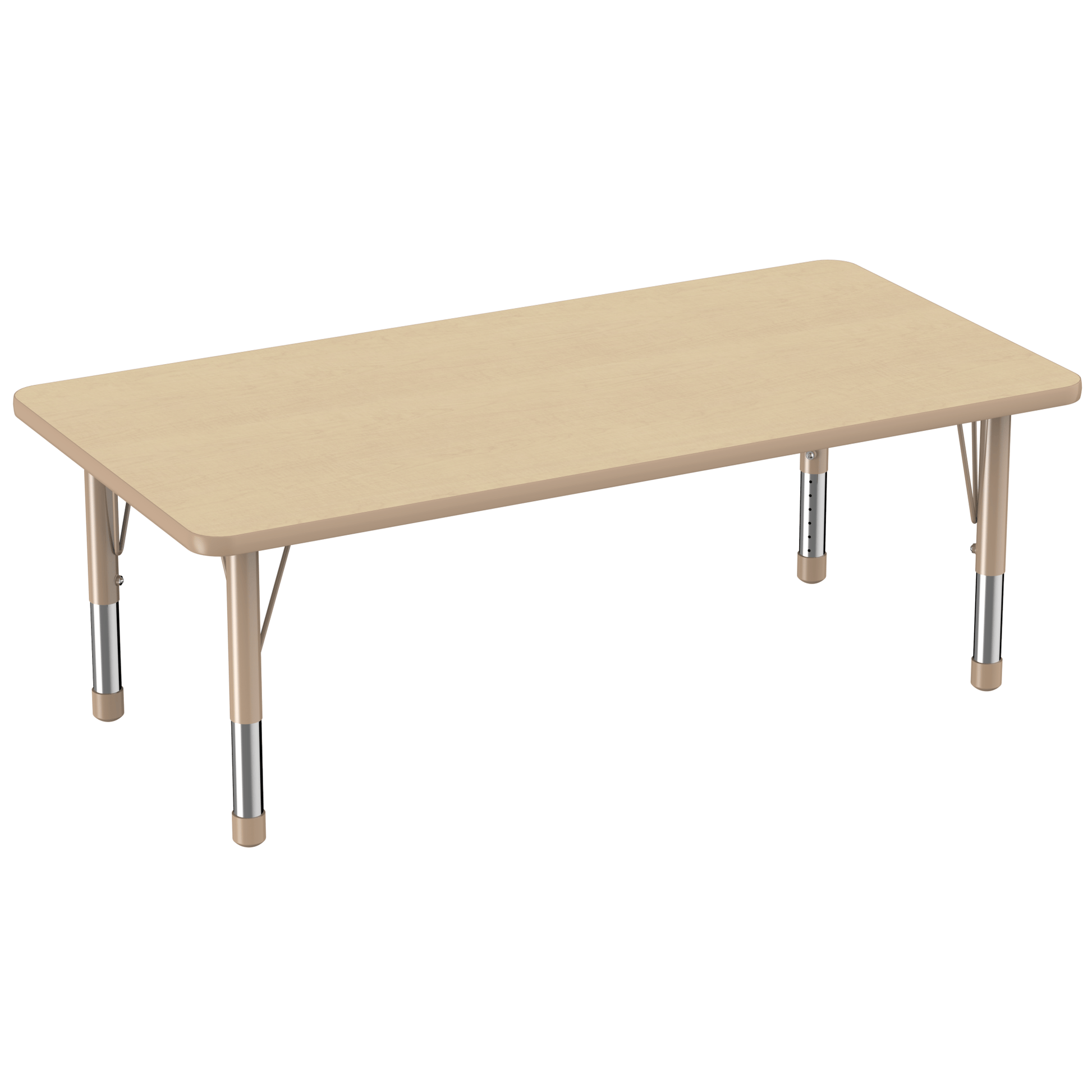 FDP 30" x 60" Rectangle T - Molding Activity Table with Adjustable Chunky Legs (FDP - 10025 - XX) - SchoolOutlet