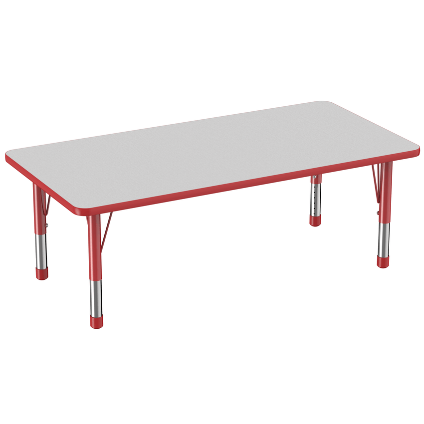 FDP 30" x 60" Rectangle T - Molding Activity Table with Adjustable Chunky Legs (FDP - 10025 - XX) - SchoolOutlet