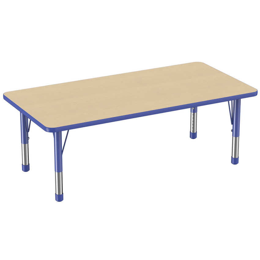 FDP 30" x 60" Rectangle T - Molding Activity Table with Adjustable Chunky Legs (FDP - 10025 - XX) - SchoolOutlet