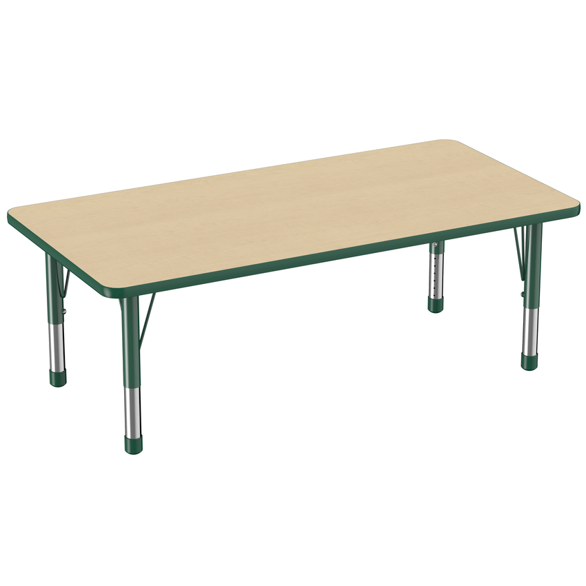 FDP 30" x 60" Rectangle T - Molding Activity Table with Adjustable Chunky Legs (FDP - 10025 - XX) - SchoolOutlet