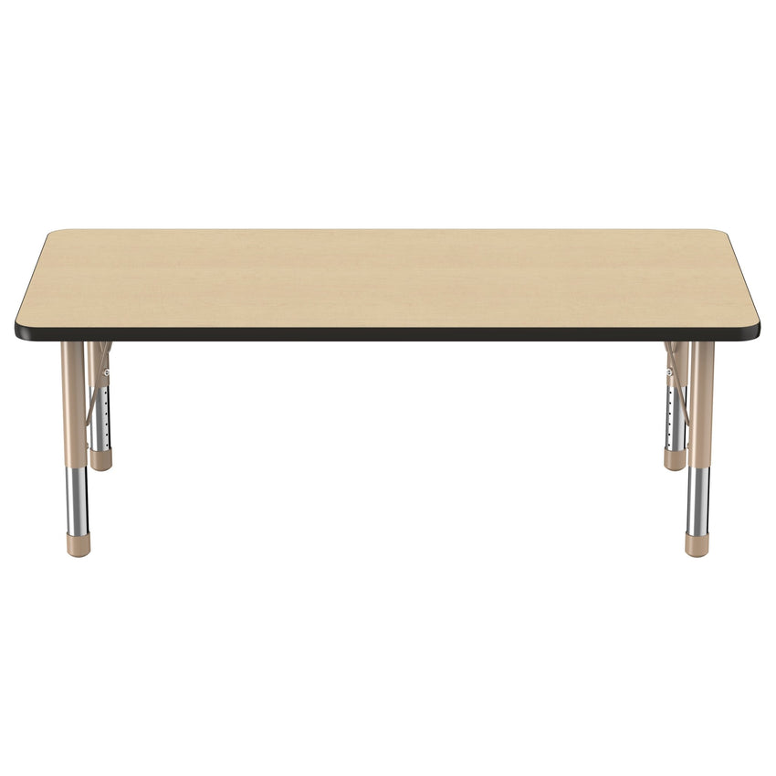 FDP 30" x 60" Rectangle T - Molding Activity Table with Adjustable Chunky Legs (FDP - 10025 - XX) - SchoolOutlet