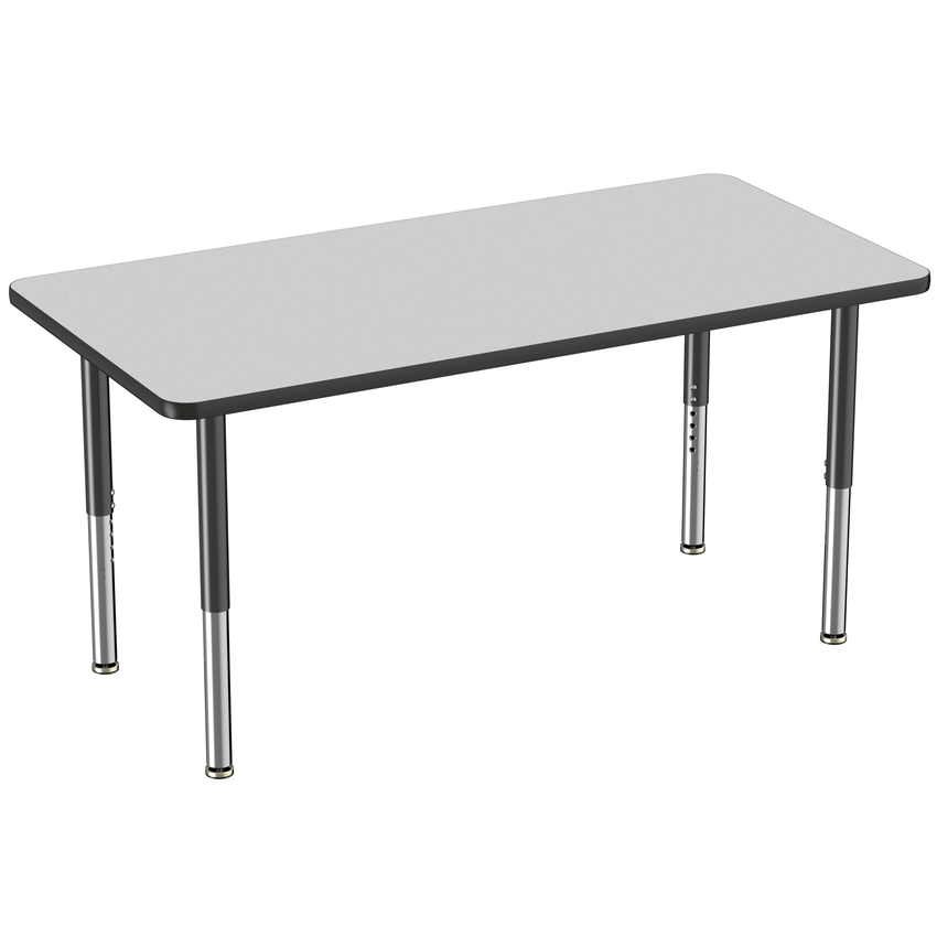 FDP 30" x 60" Rectangle T - Molding Activity Table with Adjustable Super Legs (FDP - 10026 - XX) - SchoolOutlet