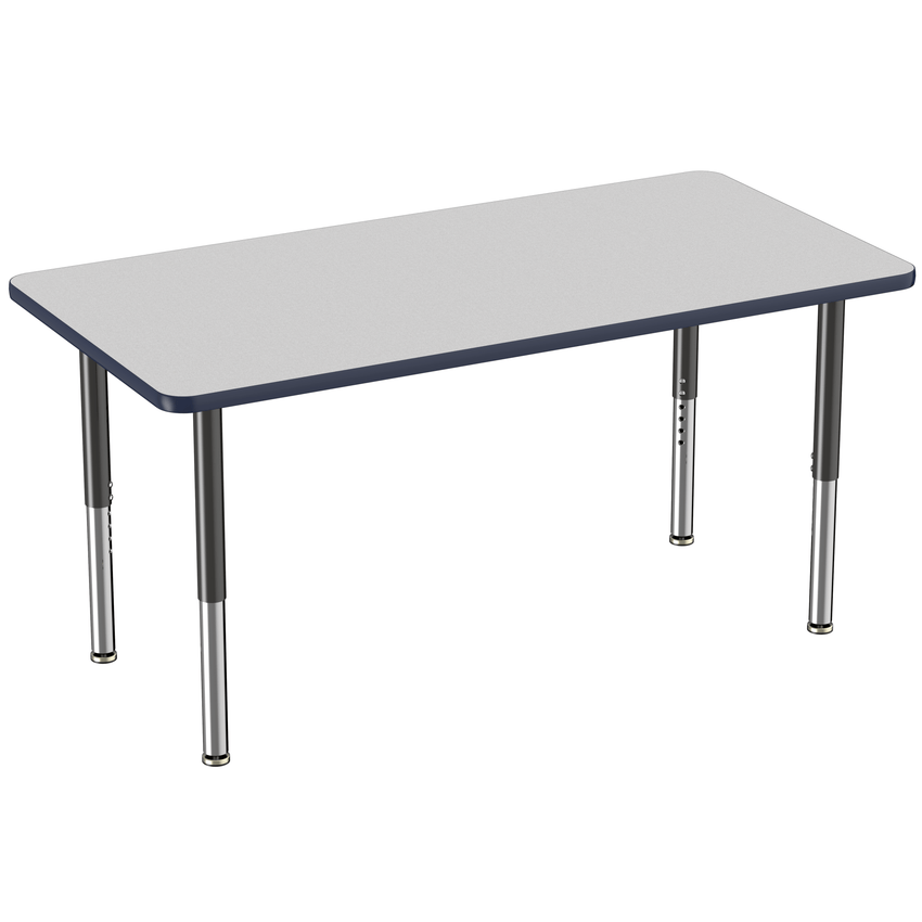 FDP 30" x 60" Rectangle T - Molding Activity Table with Adjustable Super Legs (FDP - 10026 - XX) - SchoolOutlet