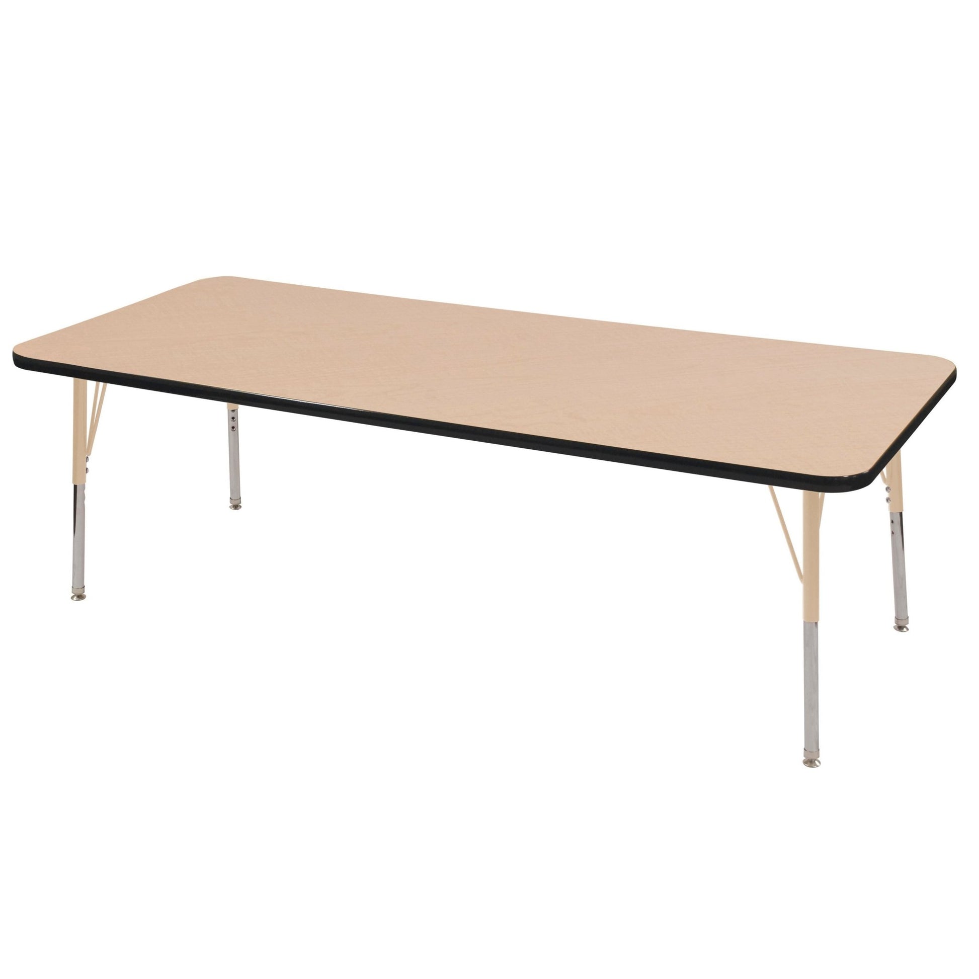 FDP 30" x 72" Rectangle T - Molding Activity Table with Adjustable Standard Swivel Glide Legs (FDP - 10027 - XX) - SchoolOutlet