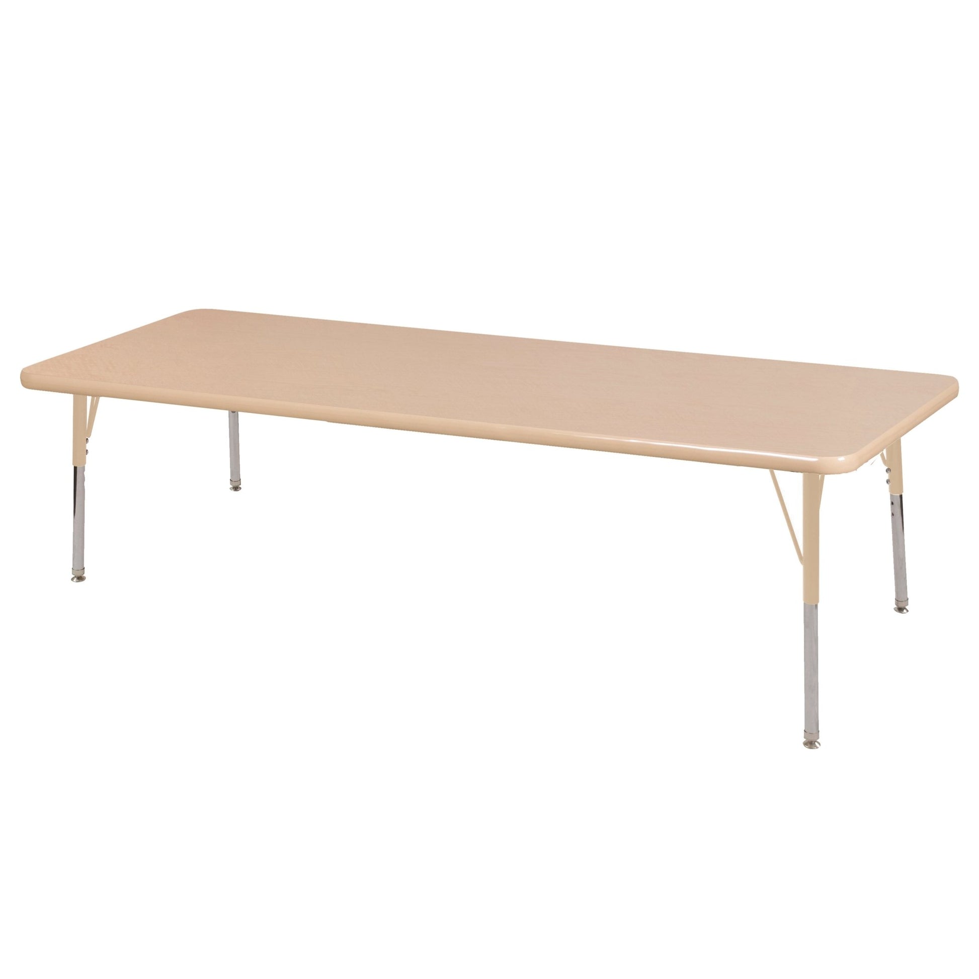 FDP 30" x 72" Rectangle T - Molding Activity Table with Adjustable Standard Swivel Glide Legs (FDP - 10027 - XX) - SchoolOutlet