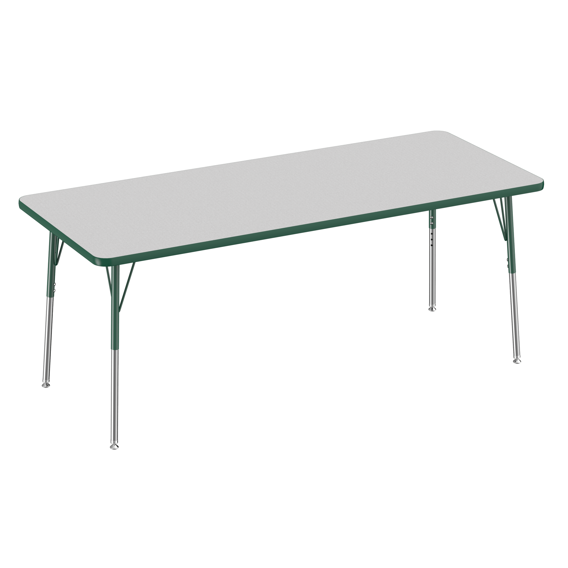FDP 30" x 72" Rectangle T - Molding Activity Table with Adjustable Standard Swivel Glide Legs (FDP - 10027 - XX) - SchoolOutlet