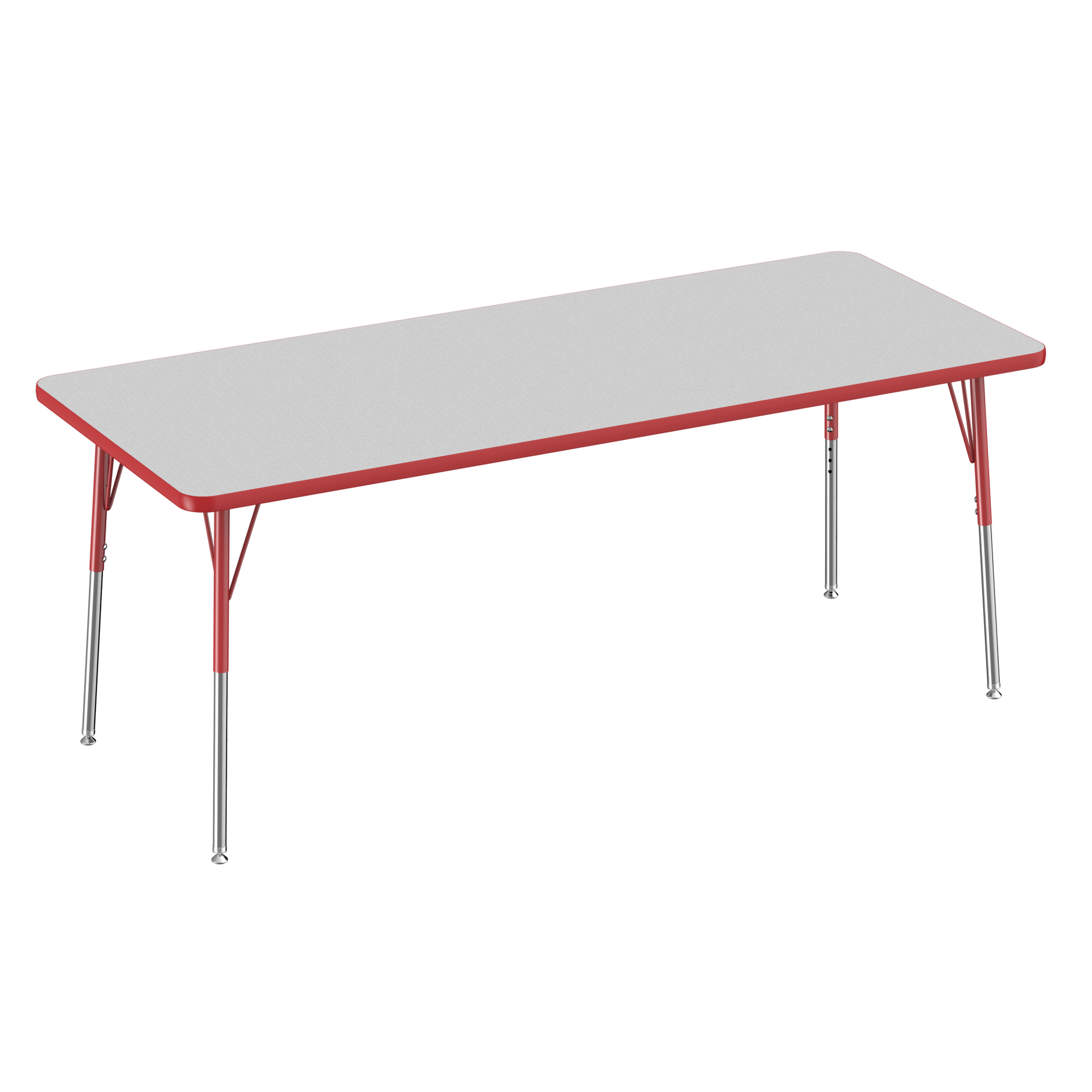 FDP 30" x 72" Rectangle T - Molding Activity Table with Adjustable Standard Swivel Glide Legs (FDP - 10027 - XX) - SchoolOutlet