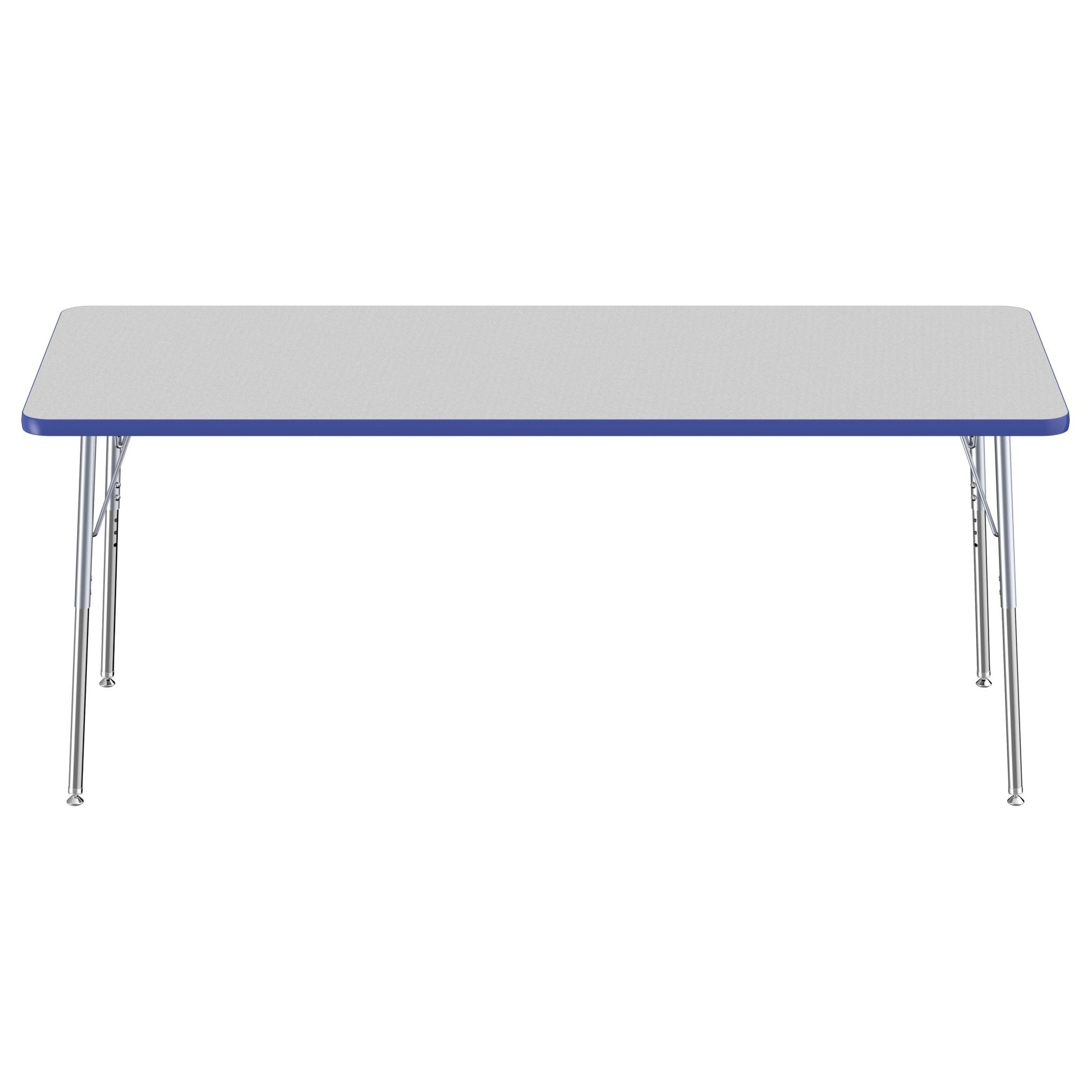 FDP 30" x 72" Rectangle T - Molding Activity Table with Adjustable Standard Swivel Glide Legs (FDP - 10027 - XX) - SchoolOutlet