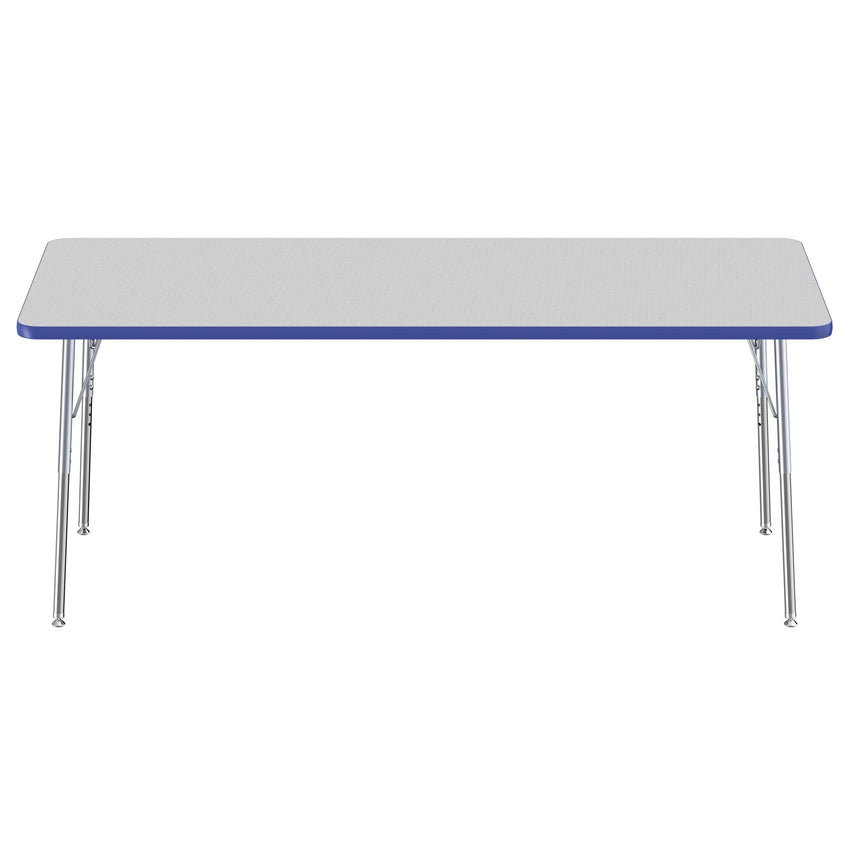 FDP 30" x 72" Rectangle T - Molding Activity Table with Adjustable Standard Swivel Glide Legs (FDP - 10027 - XX) - SchoolOutlet