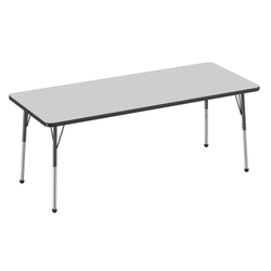 FDP 30" x 72" Rectangle T-Molding Activity Table with Adjustable Standard Ball Glide Legs (FDP-10028-XX)