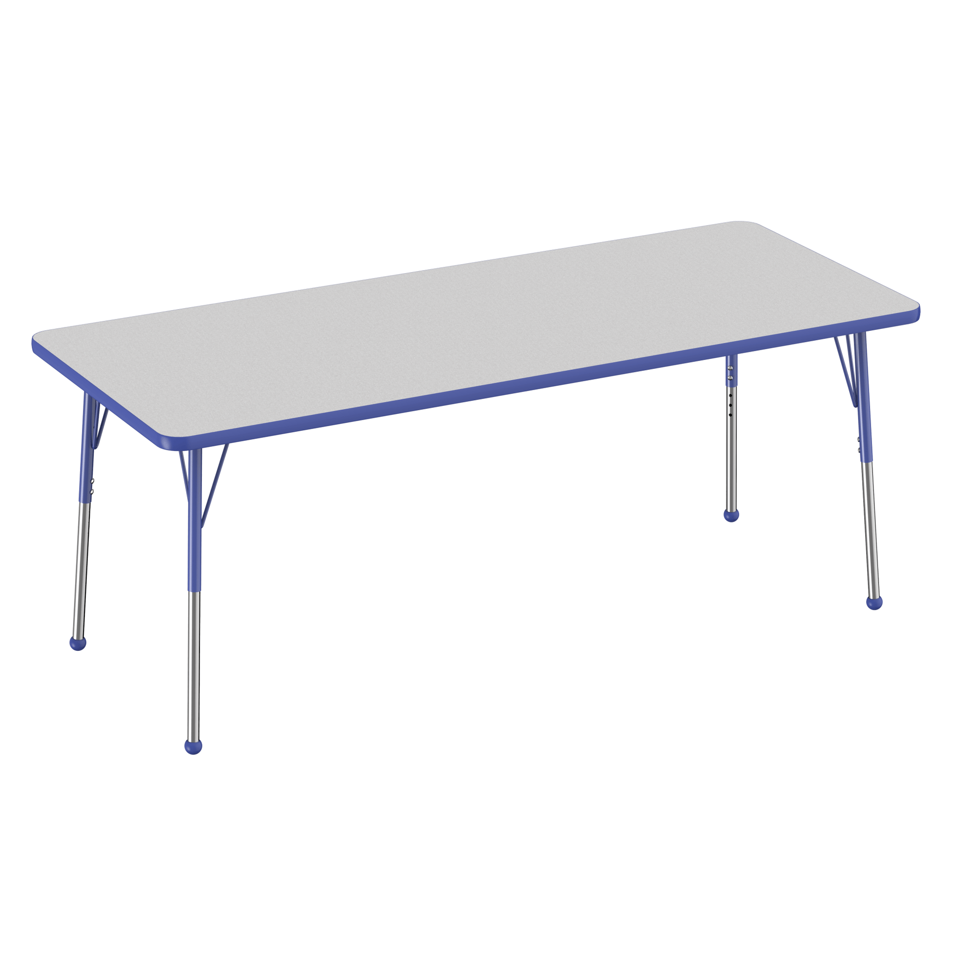 FDP 30" x 72" Rectangle T - Molding Activity Table with Adjustable Standard Ball Glide Legs (FDP - 10028 - XX) - SchoolOutlet