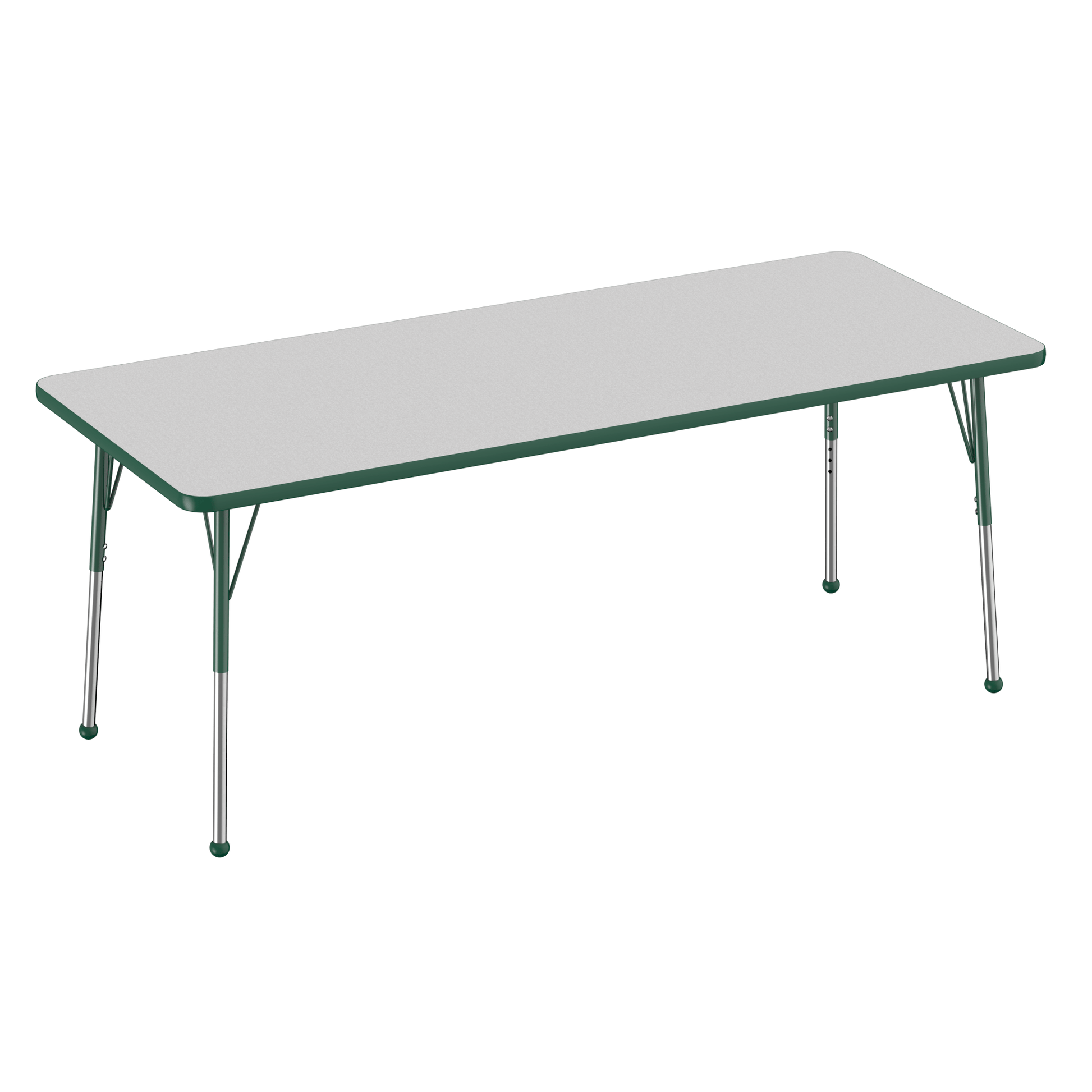 FDP 30" x 72" Rectangle T - Molding Activity Table with Adjustable Standard Ball Glide Legs (FDP - 10028 - XX) - SchoolOutlet