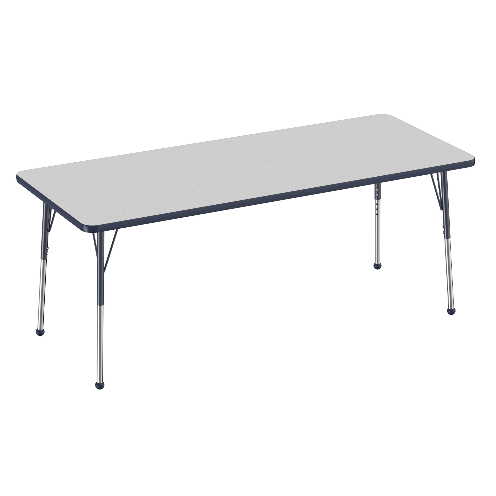 FDP 30" x 72" Rectangle T - Molding Activity Table with Adjustable Standard Ball Glide Legs (FDP - 10028 - XX) - SchoolOutlet