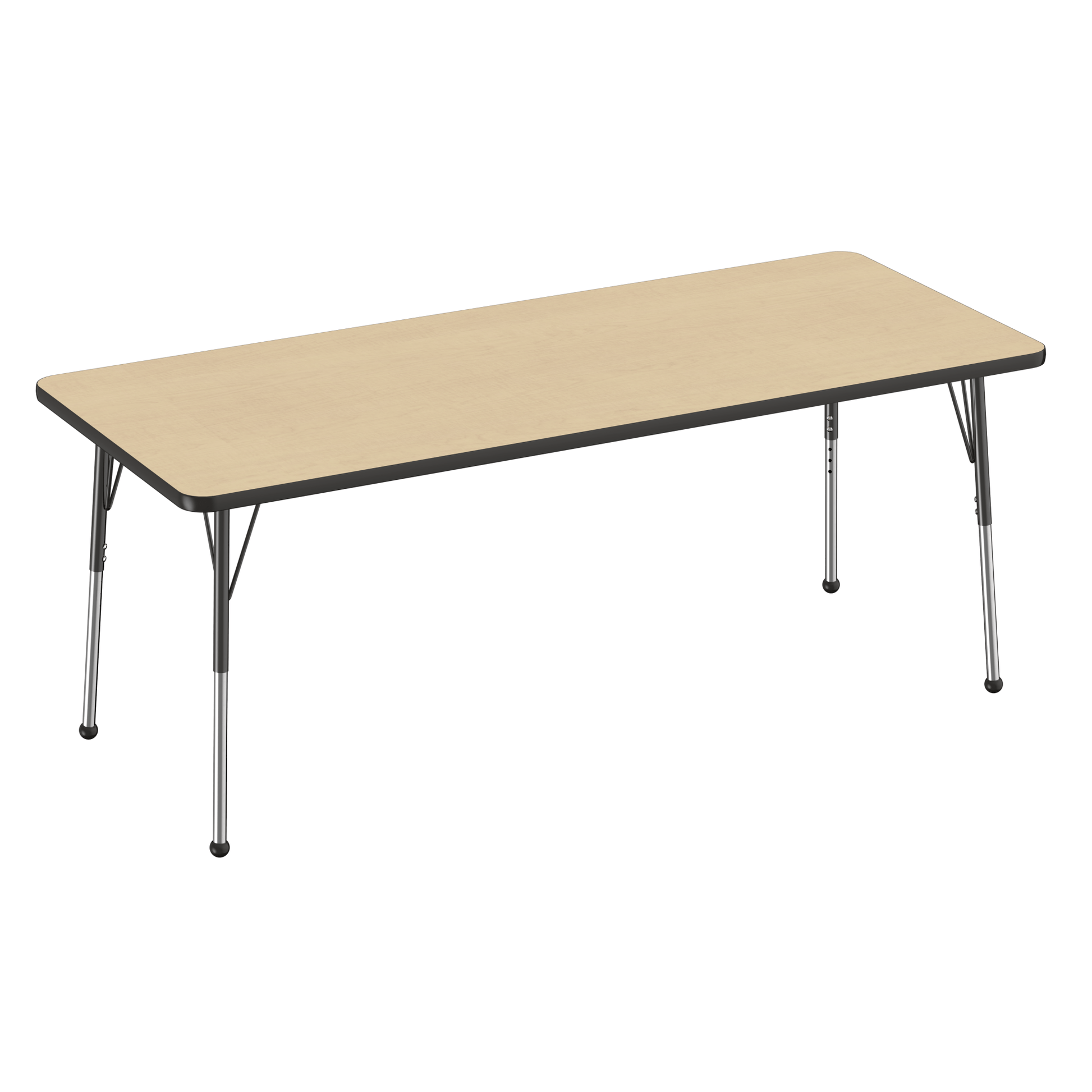 FDP 30" x 72" Rectangle T - Molding Activity Table with Adjustable Standard Ball Glide Legs (FDP - 10028 - XX) - SchoolOutlet