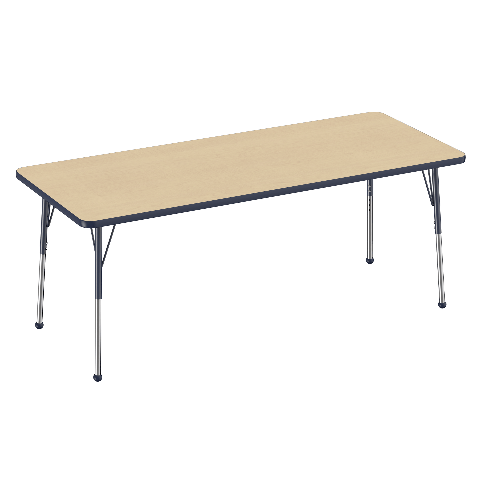 FDP 30" x 72" Rectangle T - Molding Activity Table with Adjustable Standard Ball Glide Legs (FDP - 10028 - XX) - SchoolOutlet