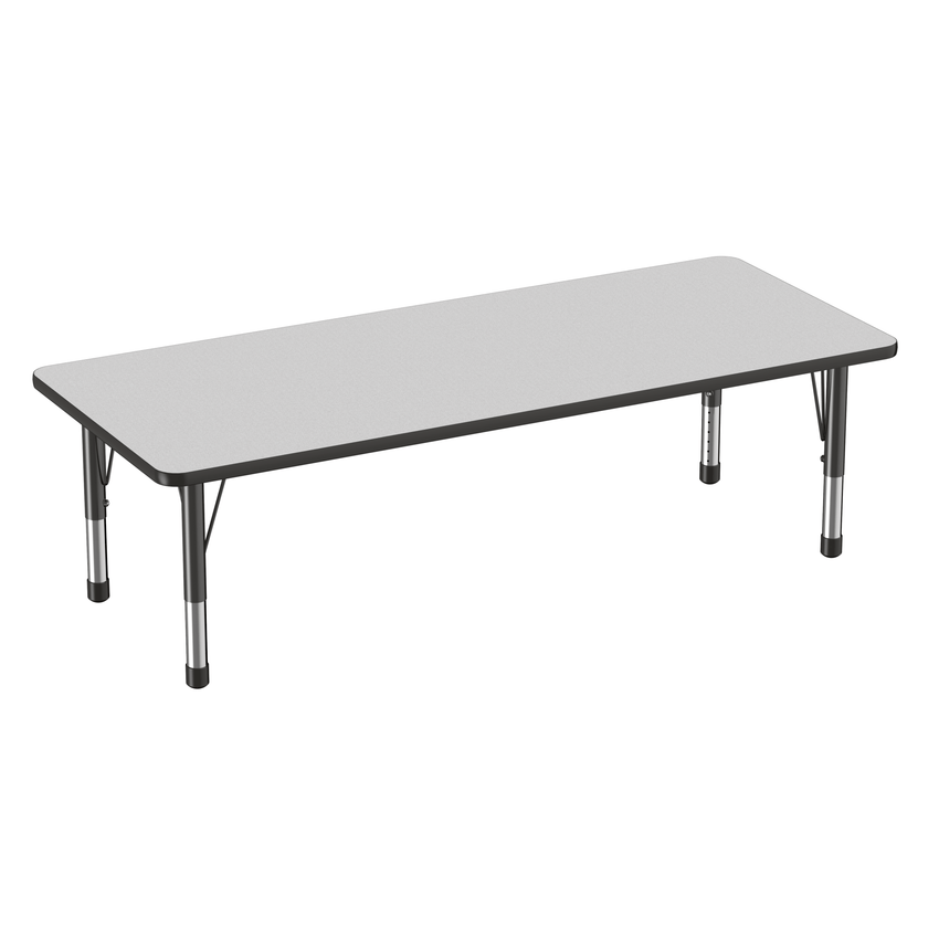 FDP 30" x 72" Rectangle T - Molding Activity Table with Adjustable Chunky Legs (FDP - 10029 - XX) - SchoolOutlet
