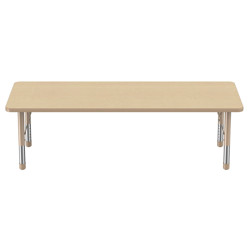 FDP 30" x 72" Rectangle T - Molding Activity Table with Adjustable Chunky Legs (FDP - 10029 - XX) - SchoolOutlet