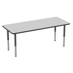 FDP 30" x 72" Rectangle T-Molding Activity Table with Adjustable Super Legs (FDP-10030-XX)