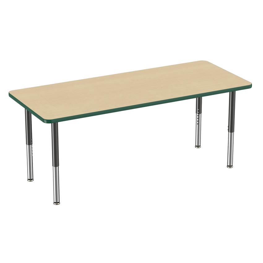 FDP 30" x 72" Rectangle T - Molding Activity Table with Adjustable Super Legs (FDP - 10030 - XX) - SchoolOutlet