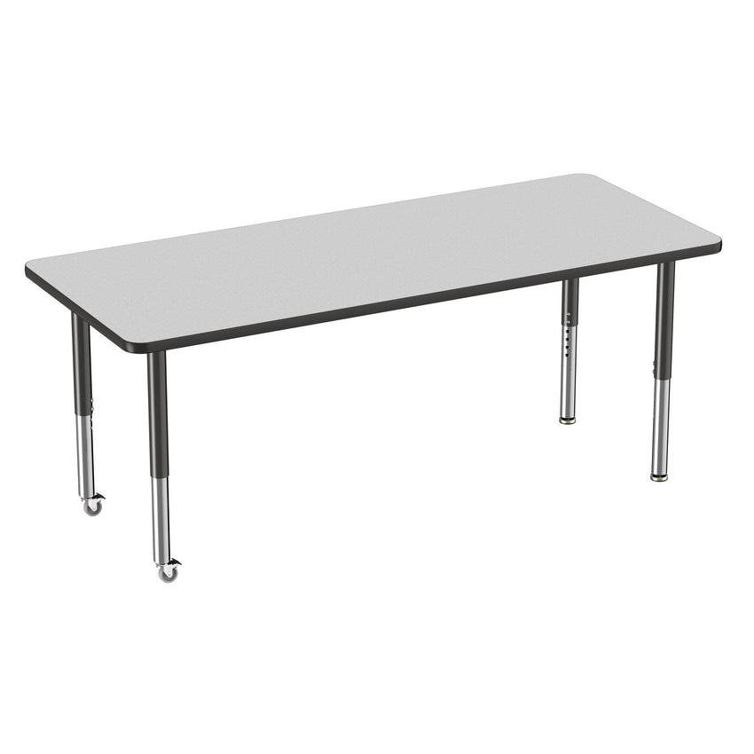 FDP 30" x 72" Rectangle T - Molding Activity Table with Adjustable Super Legs (FDP - 10030 - XX) - SchoolOutlet