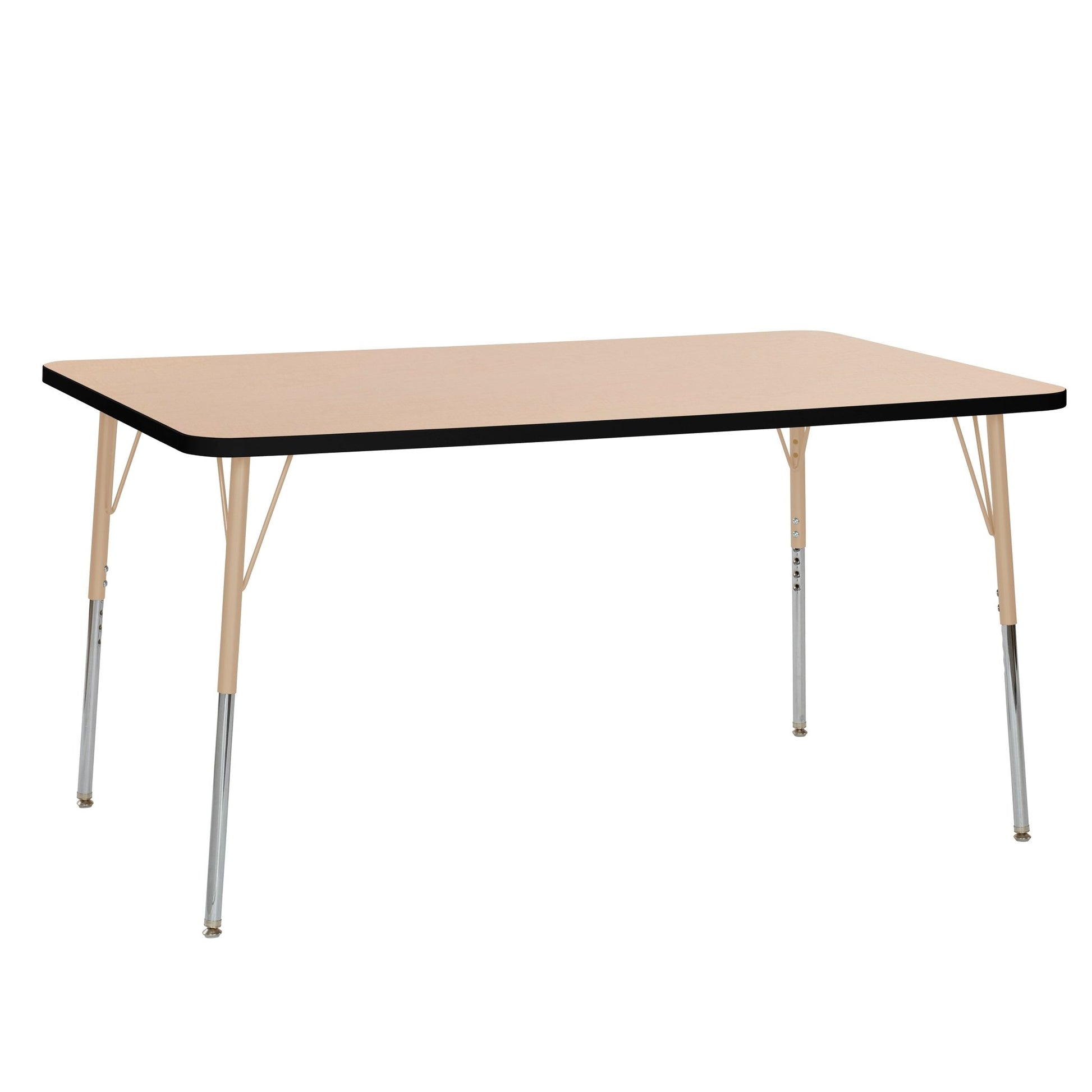 FDP 36" x 60" Rectangle T - Molding Activity Table with Adjustable Standard Swivel Glide Legs (FDP - 10031 - XX) - SchoolOutlet