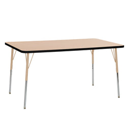 FDP 36" x 60" Rectangle T-Molding Activity Table with Adjustable Standard Swivel Glide Legs  (FDP-10031-XX)
