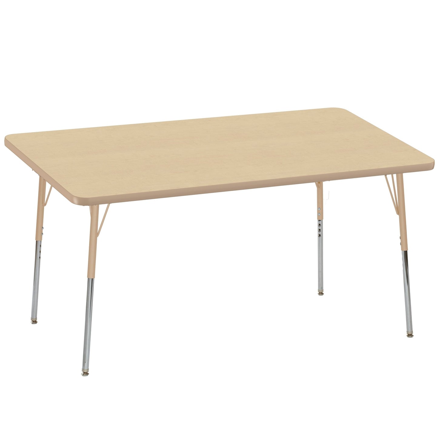 FDP 36" x 60" Rectangle T - Molding Activity Table with Adjustable Standard Swivel Glide Legs (FDP - 10031 - XX) - SchoolOutlet